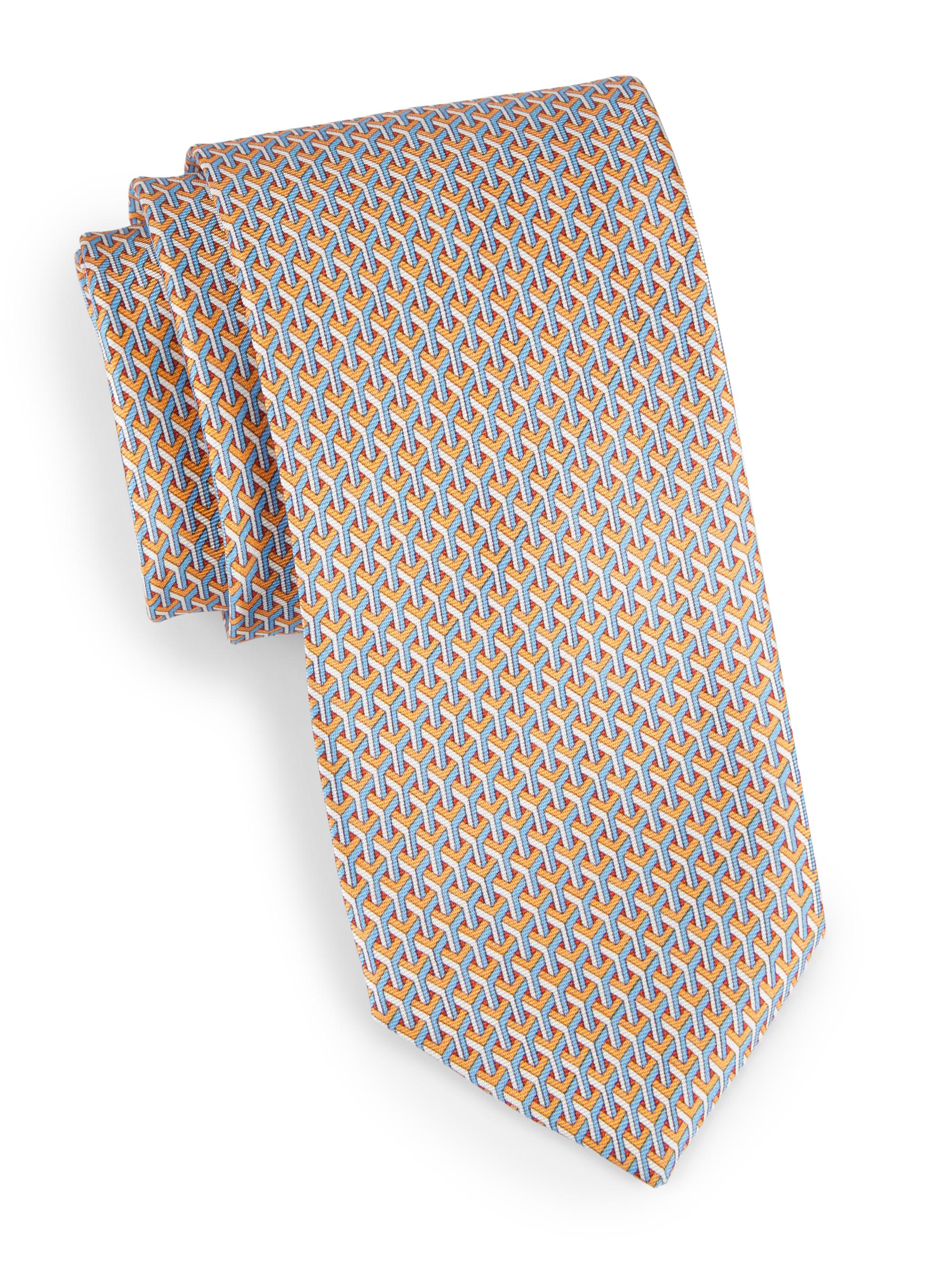 FERRAGAMO Ziro Bike Print Tie | Saks Fifth Avenue