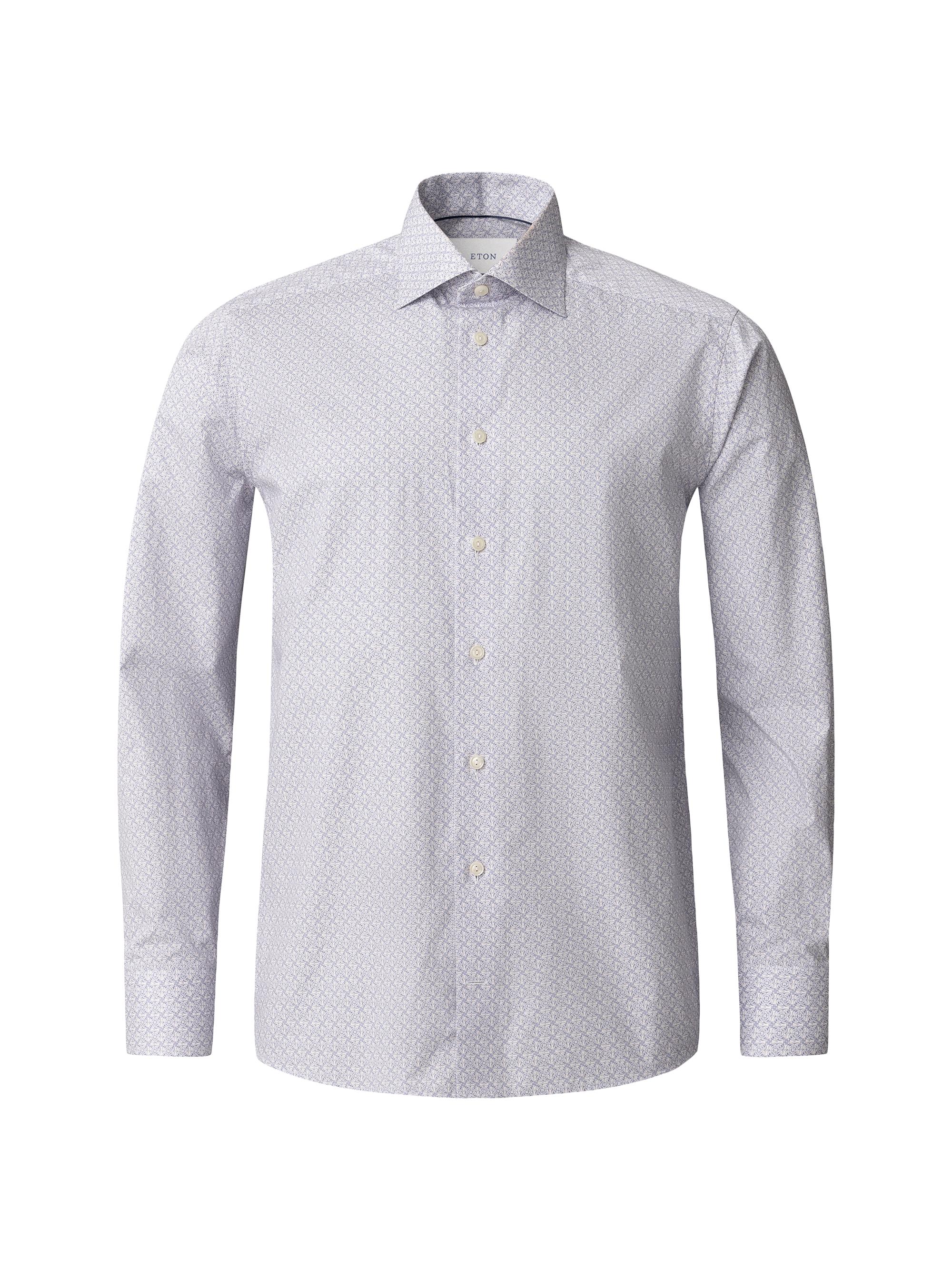 Eton Men's Slim-Fit Geometric Button-Front Shirt - Blue