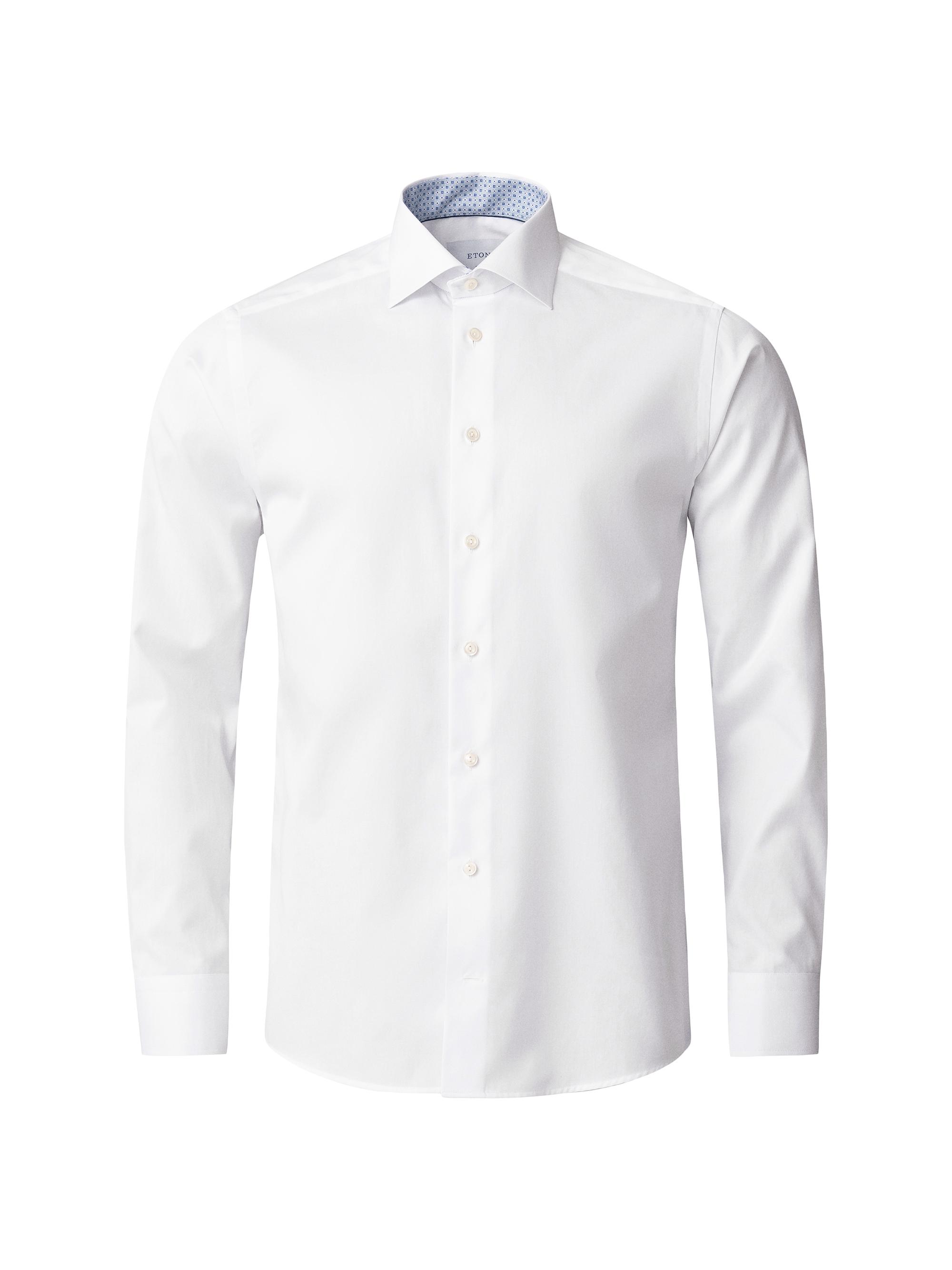 Eton Men's Slim-Fit Medallion Detail Button-Front Shirt - White