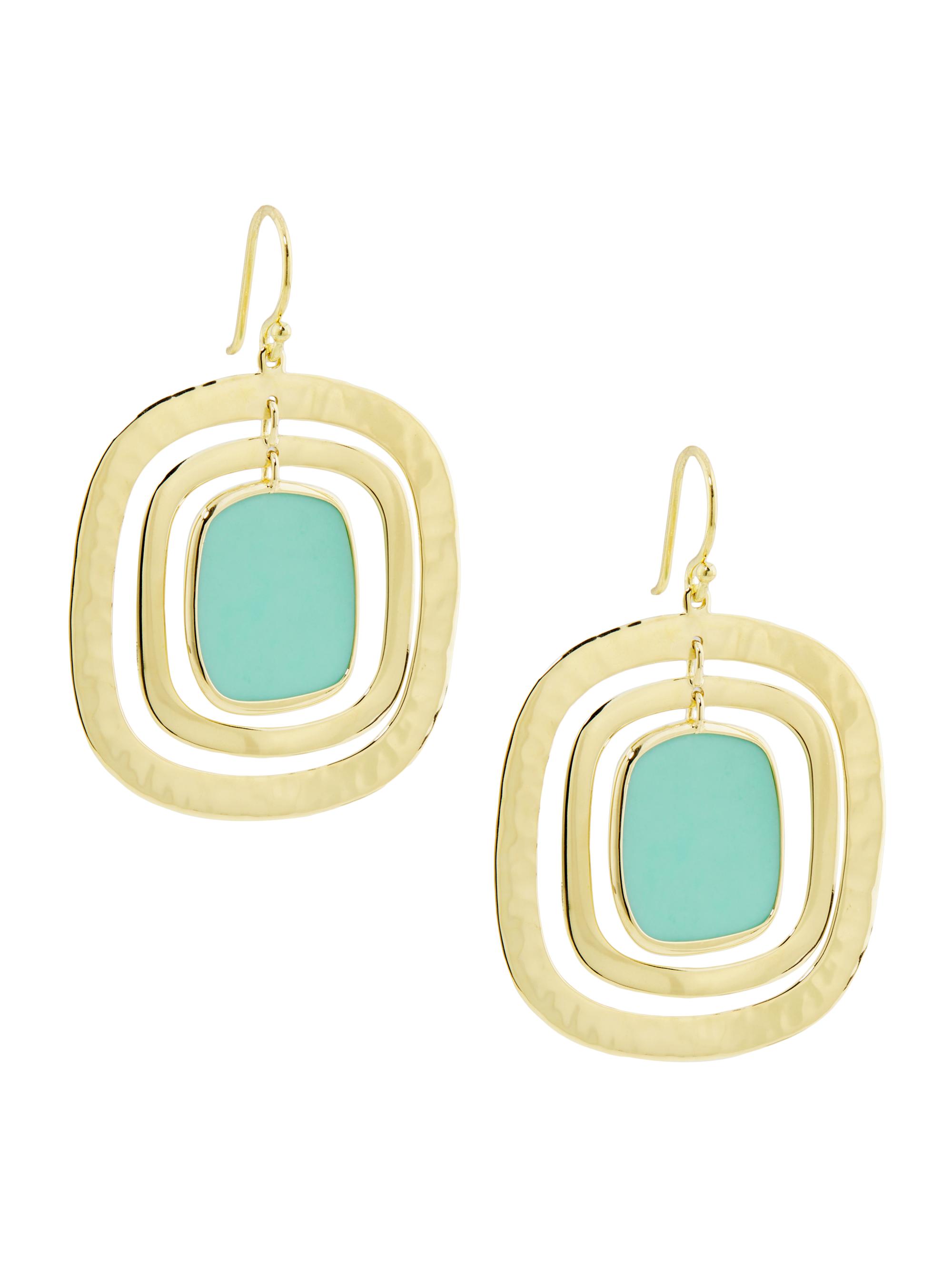 Ippolita Women's Rock Candy 18K Yellow Gold & Lapis Square Drop Earrings - Turquoise