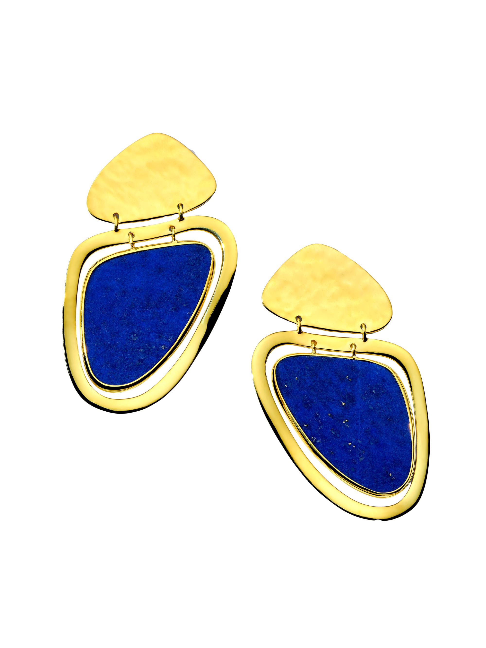 Ippolita Women's Rock Candy 18K Yellow Gold & Lapis Triangular Drop Earrings - Lapis