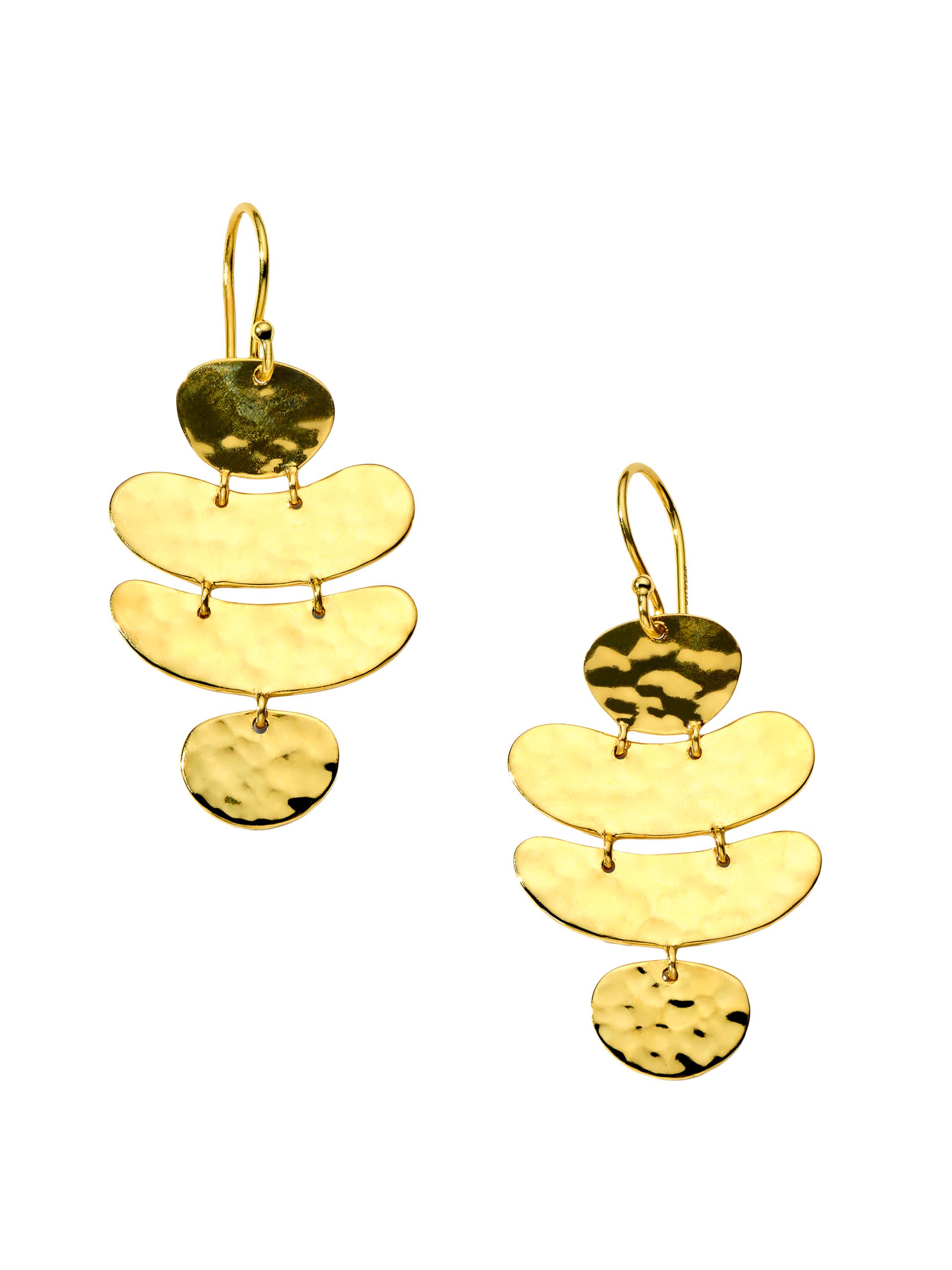 Ippolita Women's Classico Crinkle Organic 18K Yellow Gold Four-Tier Drop Earrings - Yellow Gold