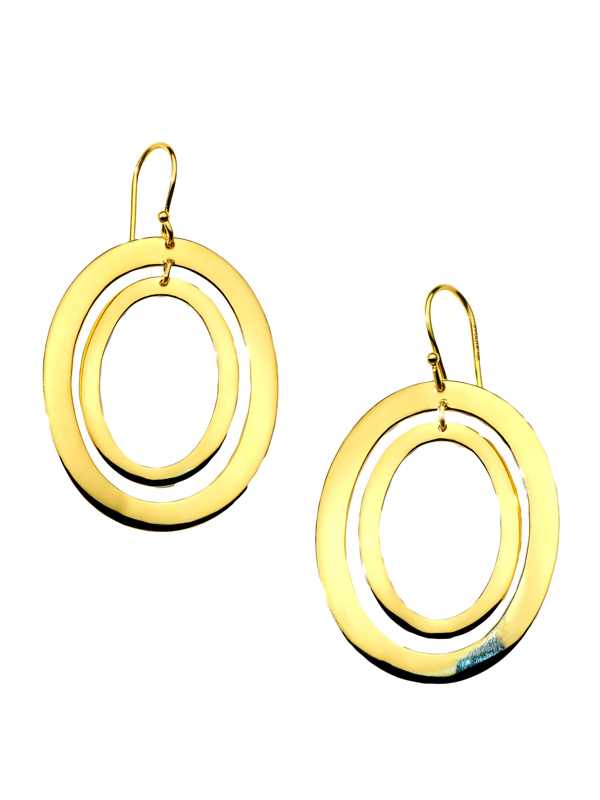 Ippolita Women's Classico 18K Yellow Gold Wavy Oval Drop Earrings - Yellow Gold