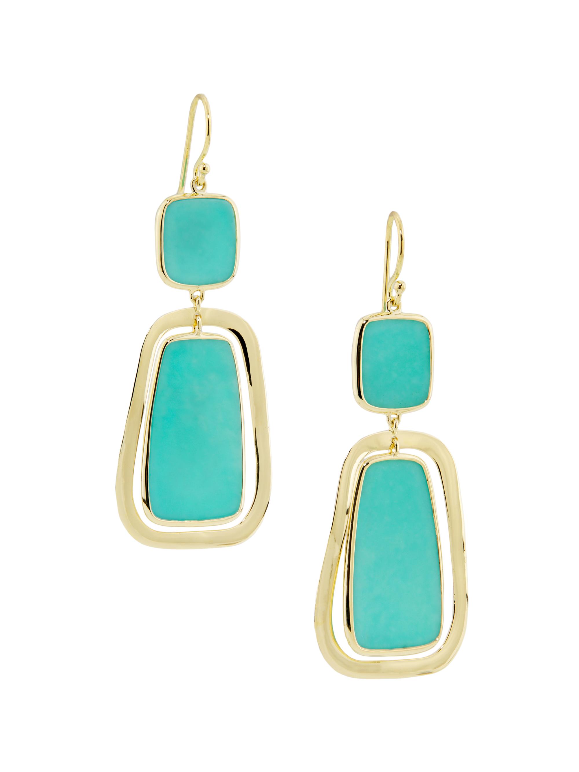 Ippolita Women's Rock Candy Snowman 18K Yellow Gold & Lapis Lazuli Drop Earrings - Turquoise