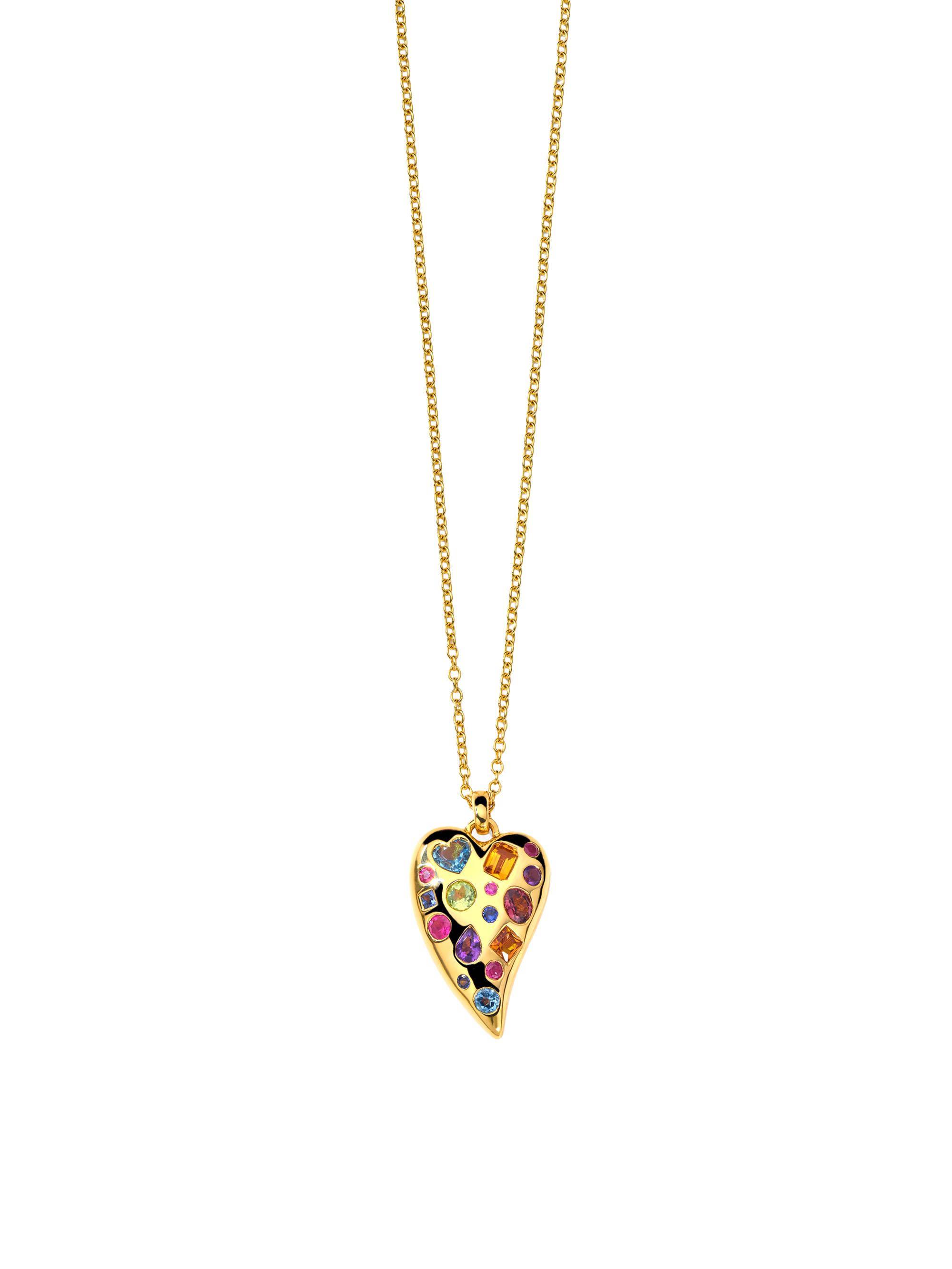 Ippolita Women's Rock Candy Valentina 18K Yellow Gold & Rainbow Multi-Stone Pendant Necklace - Rainbow