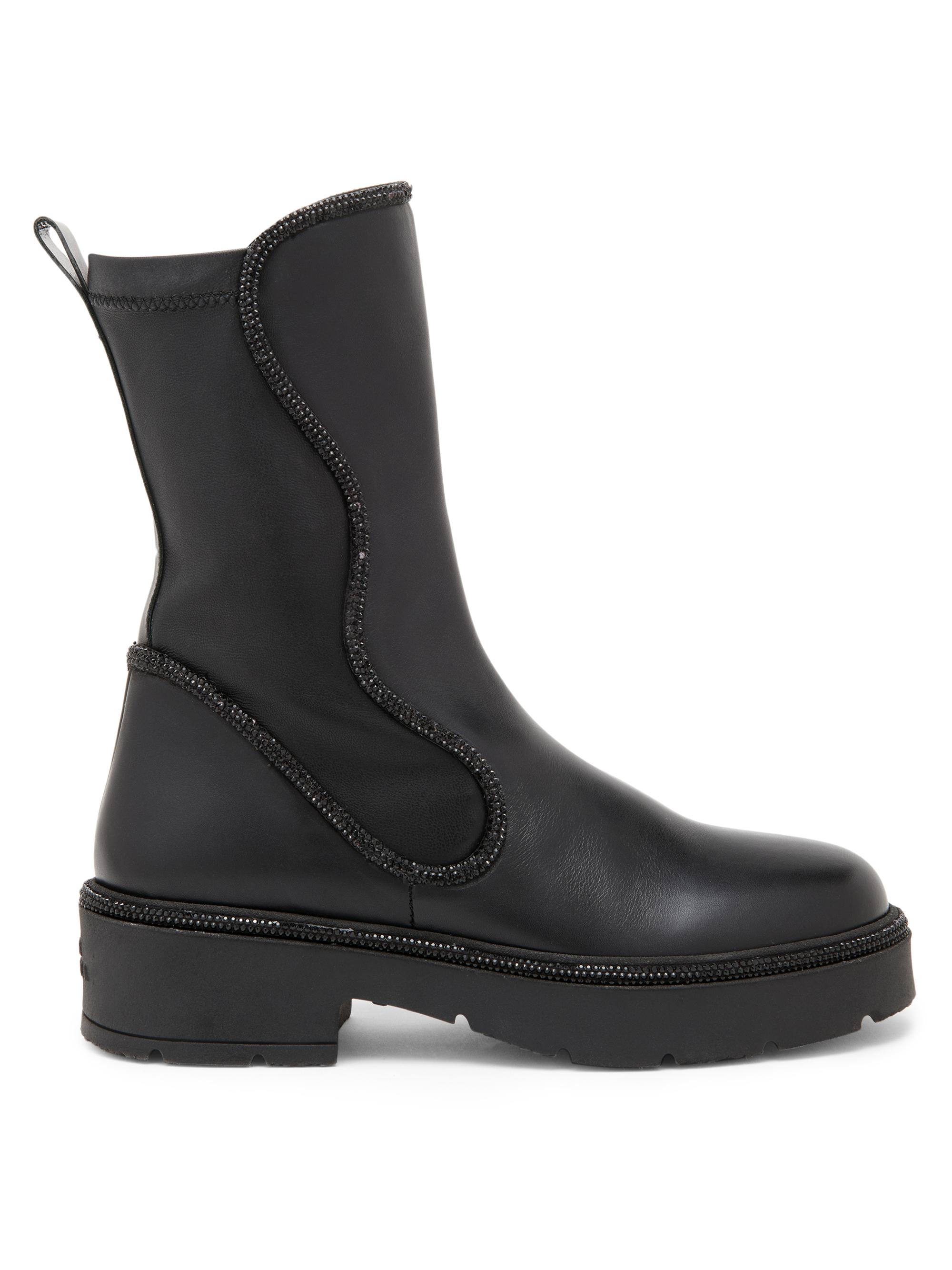 Aquazzura Saint Honore Leather Combat Booties | Saks Fifth Avenue