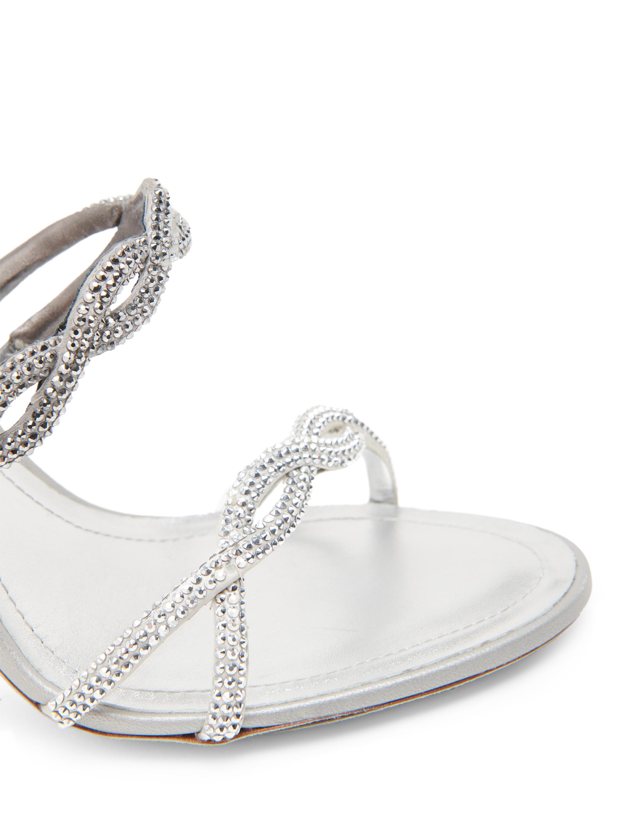 Rene Caovilla 105MM Crystal-Embellished Satin Sandals | Saks Fifth