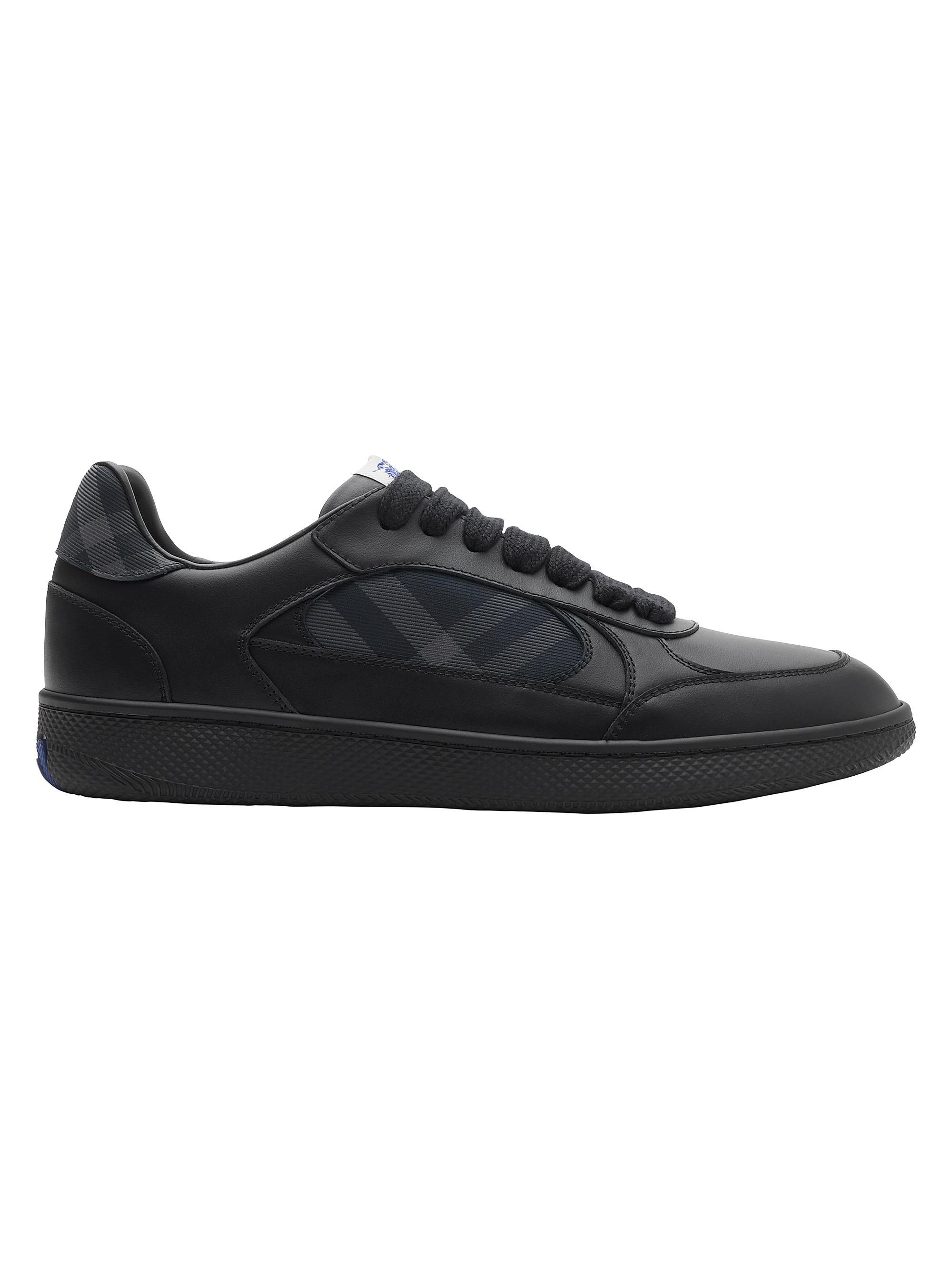 ‼️値下げ✨BURBERRY 黒 38（M） Burberry Terrace Leather Low-Top Sneakers | Saks Fifth Avenue