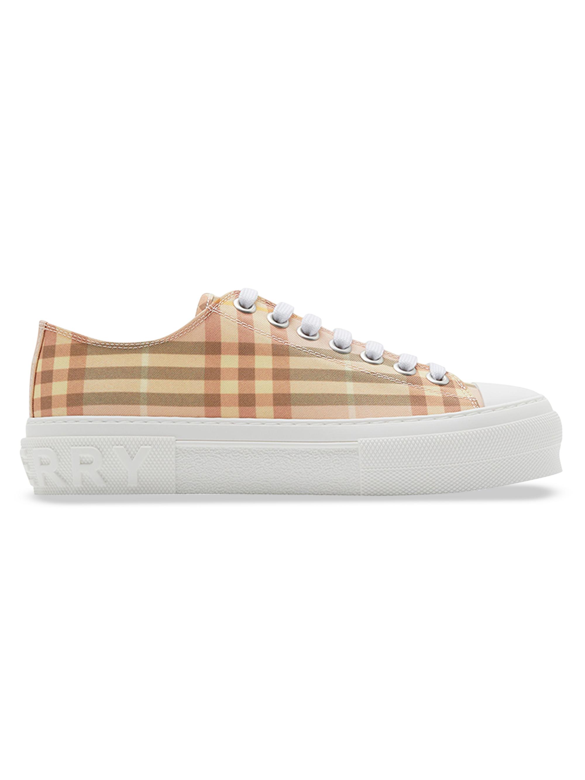 Burberry Check Low-Top Sneakers | Saks Fifth Avenue