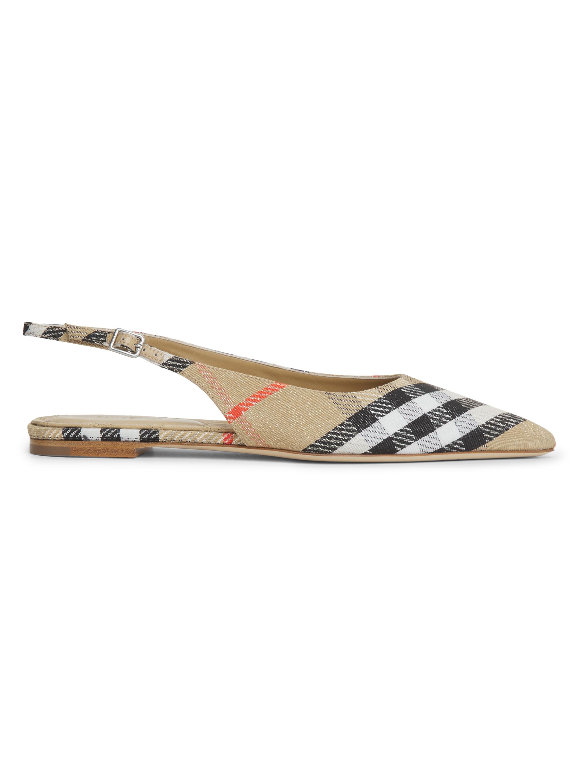 Burberry Birdie Check Slingback Flats Saks Fifth Avenue