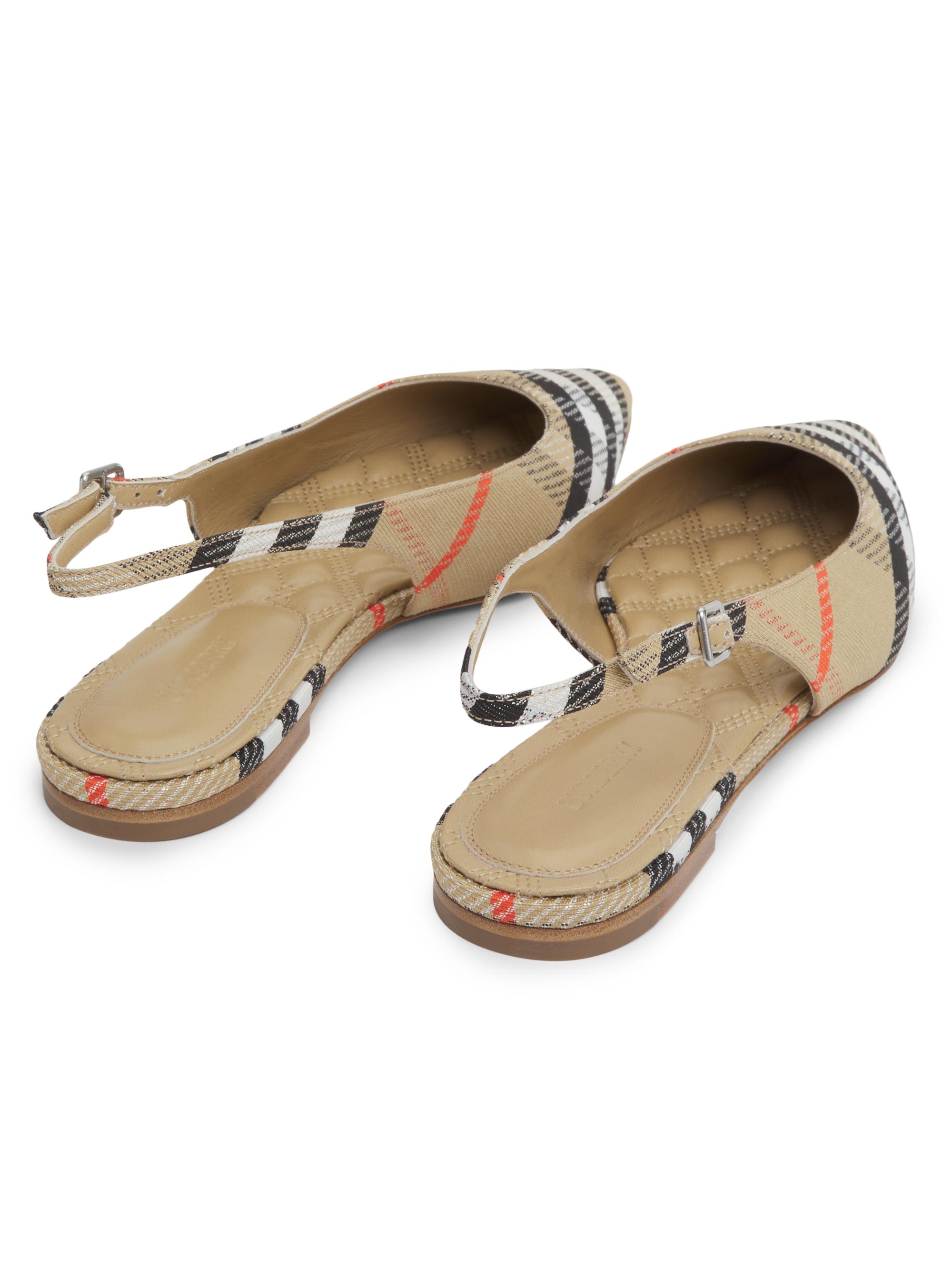 Burberry Birdie Check Slingback Flats | Saks Fifth Avenue