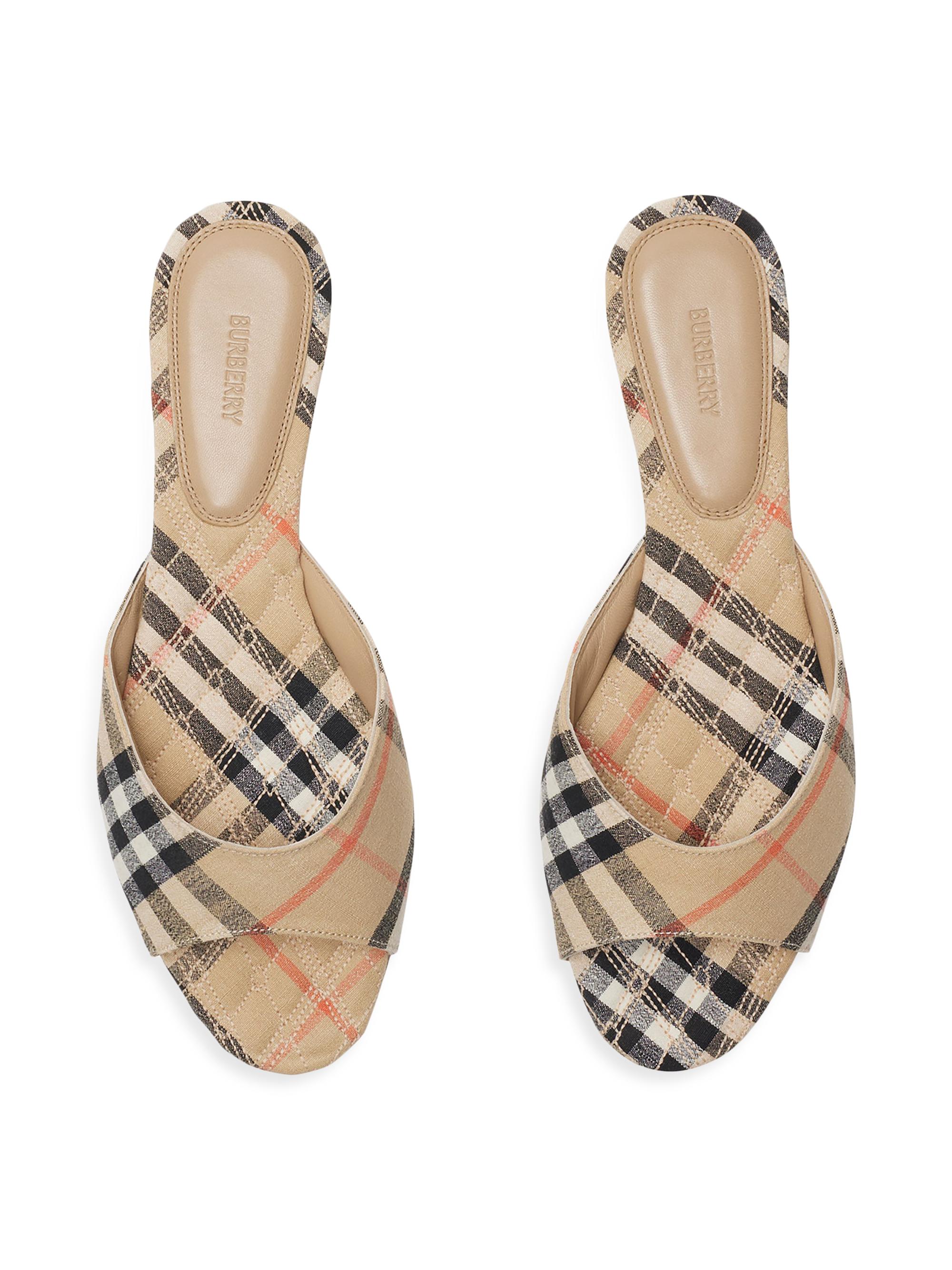 Burberry Mews Check Sandals | Saks Fifth Avenue