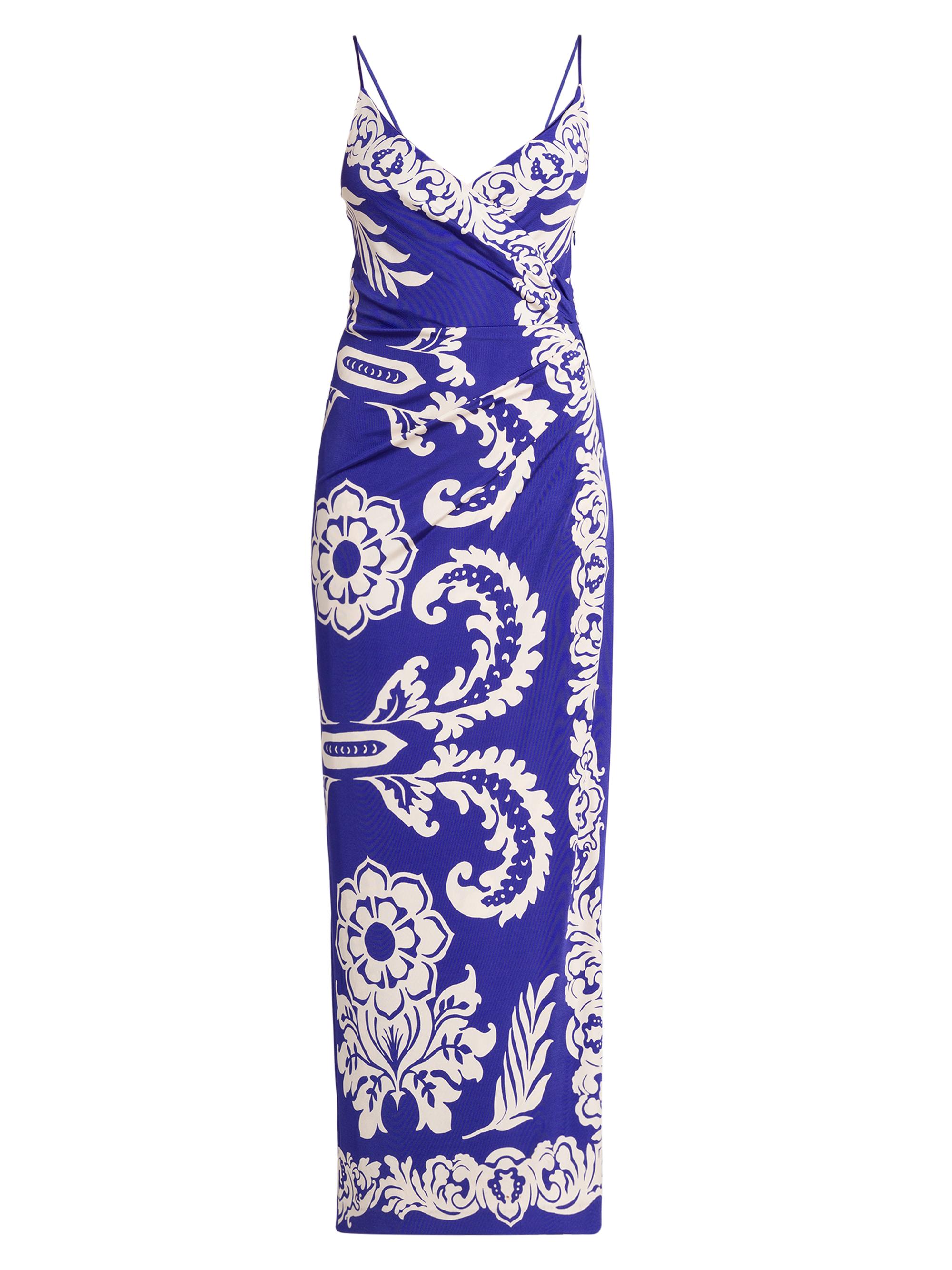 Etro Women's Printed Cami Midi-Slipdress - Printed Blue Base