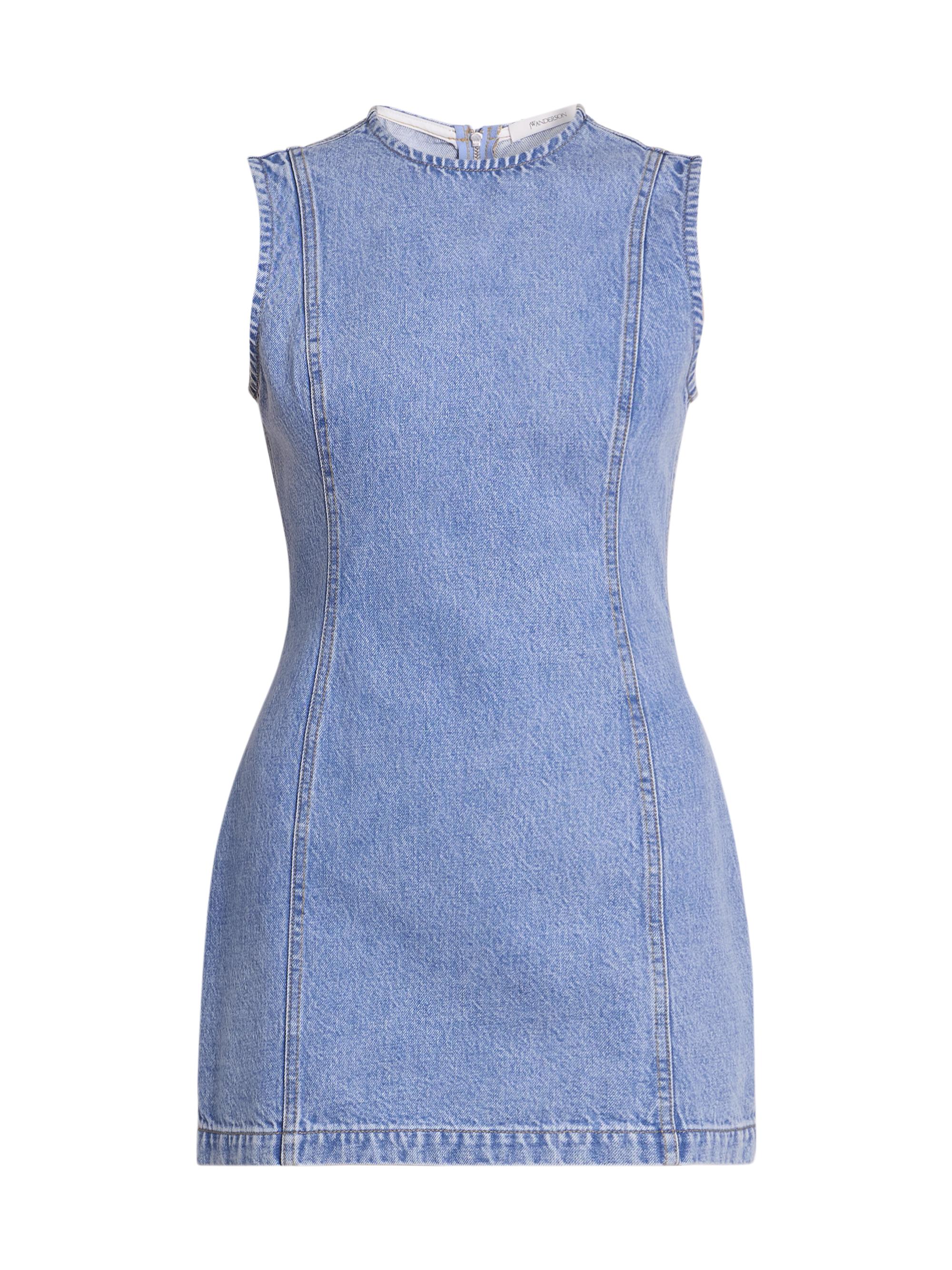 JW Anderson Women's Sleeveless Denim Shift Minidress - Light Blue