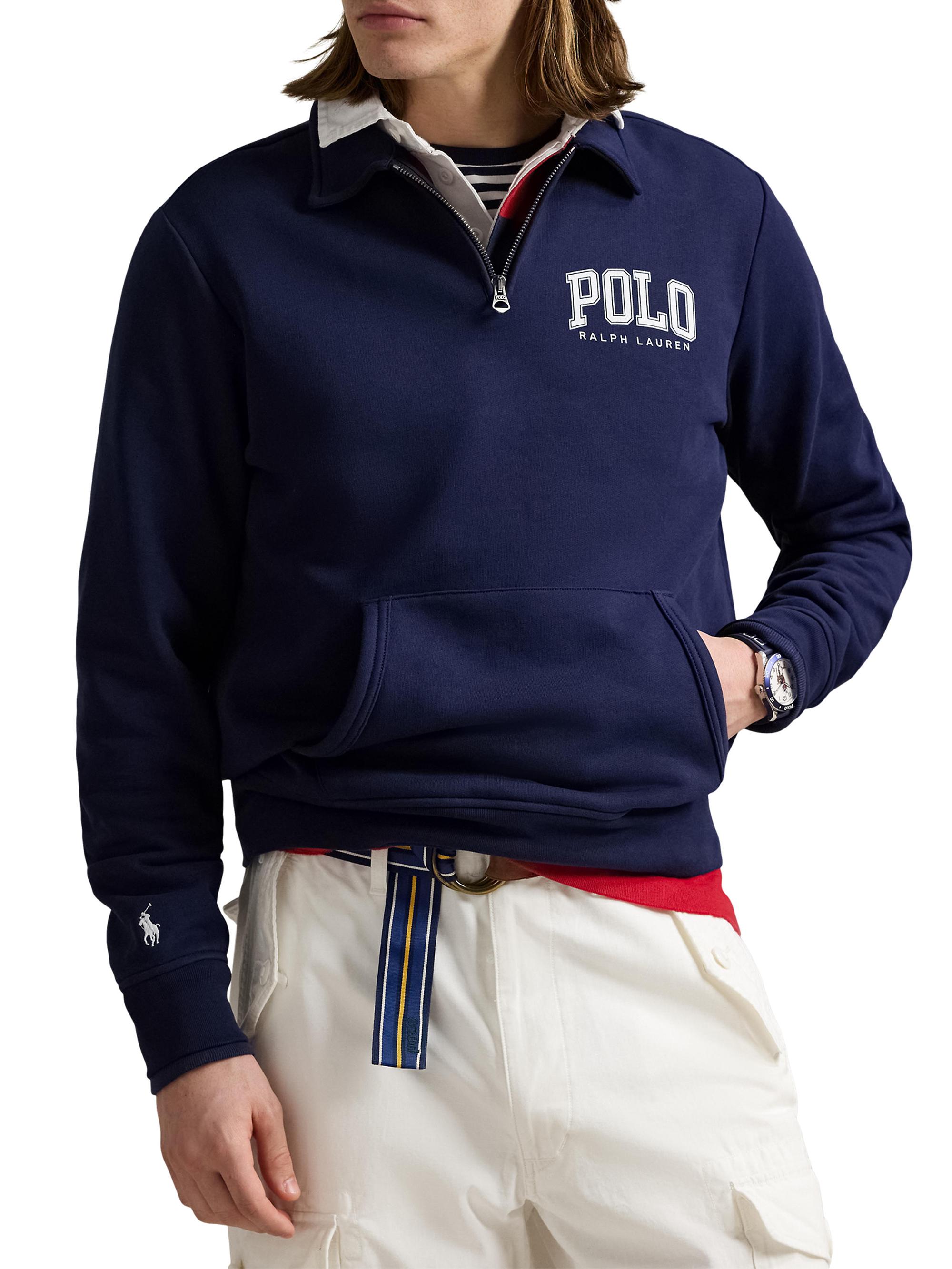 Polo Ralph Lauren Logo Fleece Collared Sweatshirt | Saks