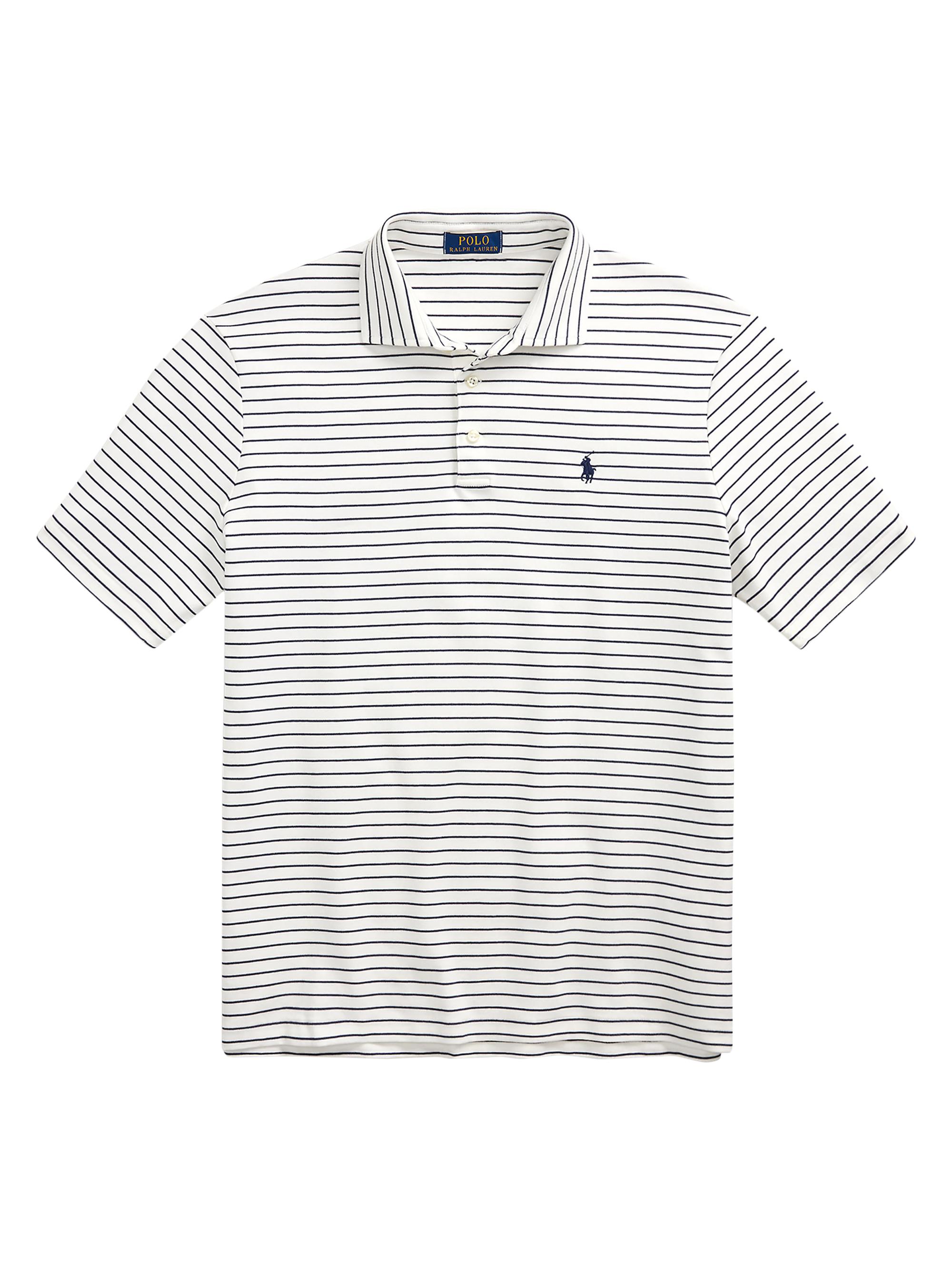 Polo Ralph Lauren Men's Classic-Fit Soft Cotton Polo Shirt - White Refined Navy