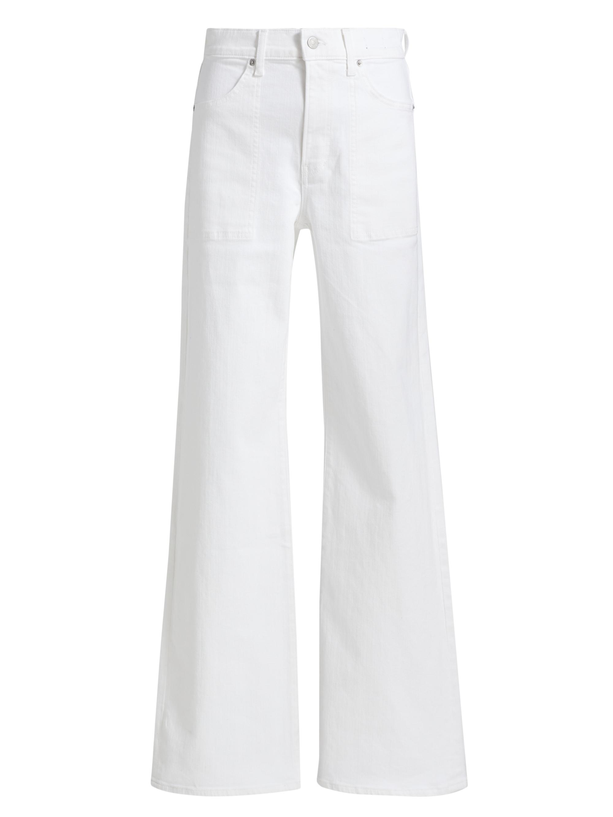 Veronica Beard Women's Crosbie Slim Wide-Leg Jeans - White