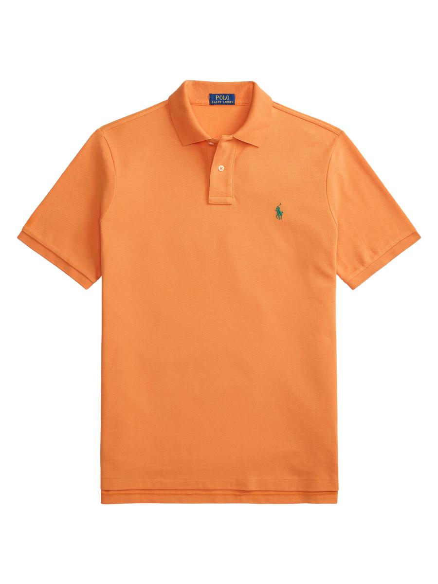 POLO Ralph Lauren CUSTOM FITリネンシャツ オレンジ Polo Ralph Lauren Custom-Slim-Fit Mesh Polo Shirt | Saks Fifth Avenue
