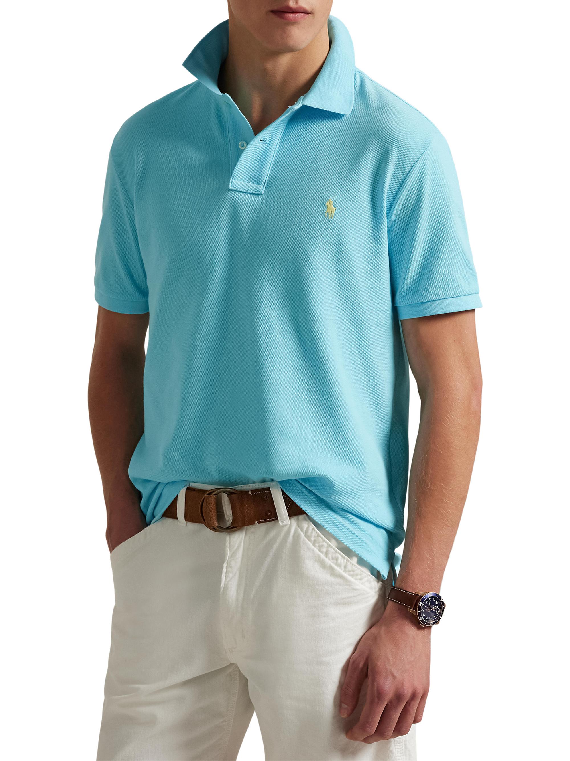 Polo Ralph Lauren Custom-Slim-Fit Mesh Polo Shirt | Saks