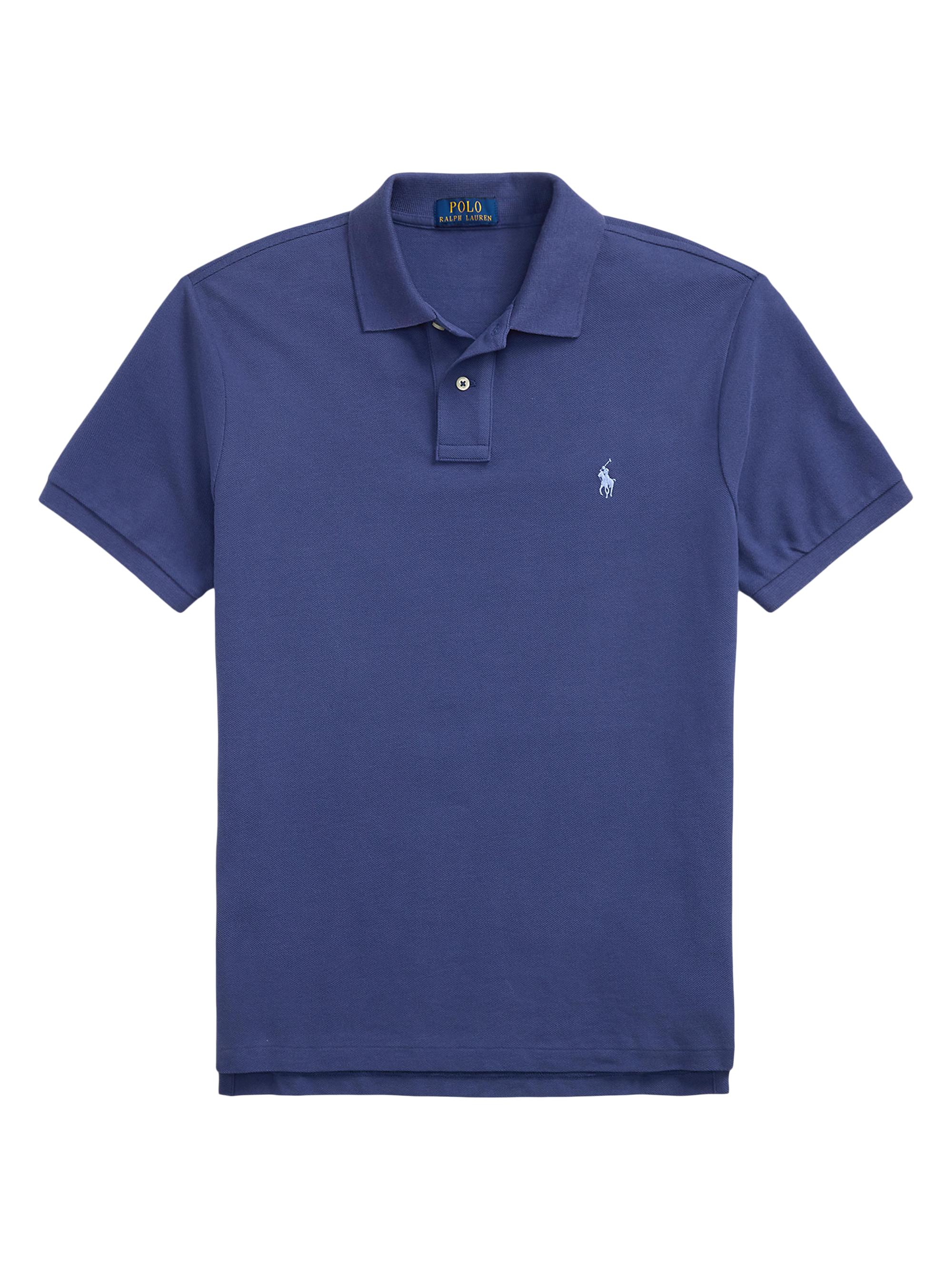 Polo Ralph Lauren Men's Custom-Slim-Fit Mesh Polo Shirt - Light Navy