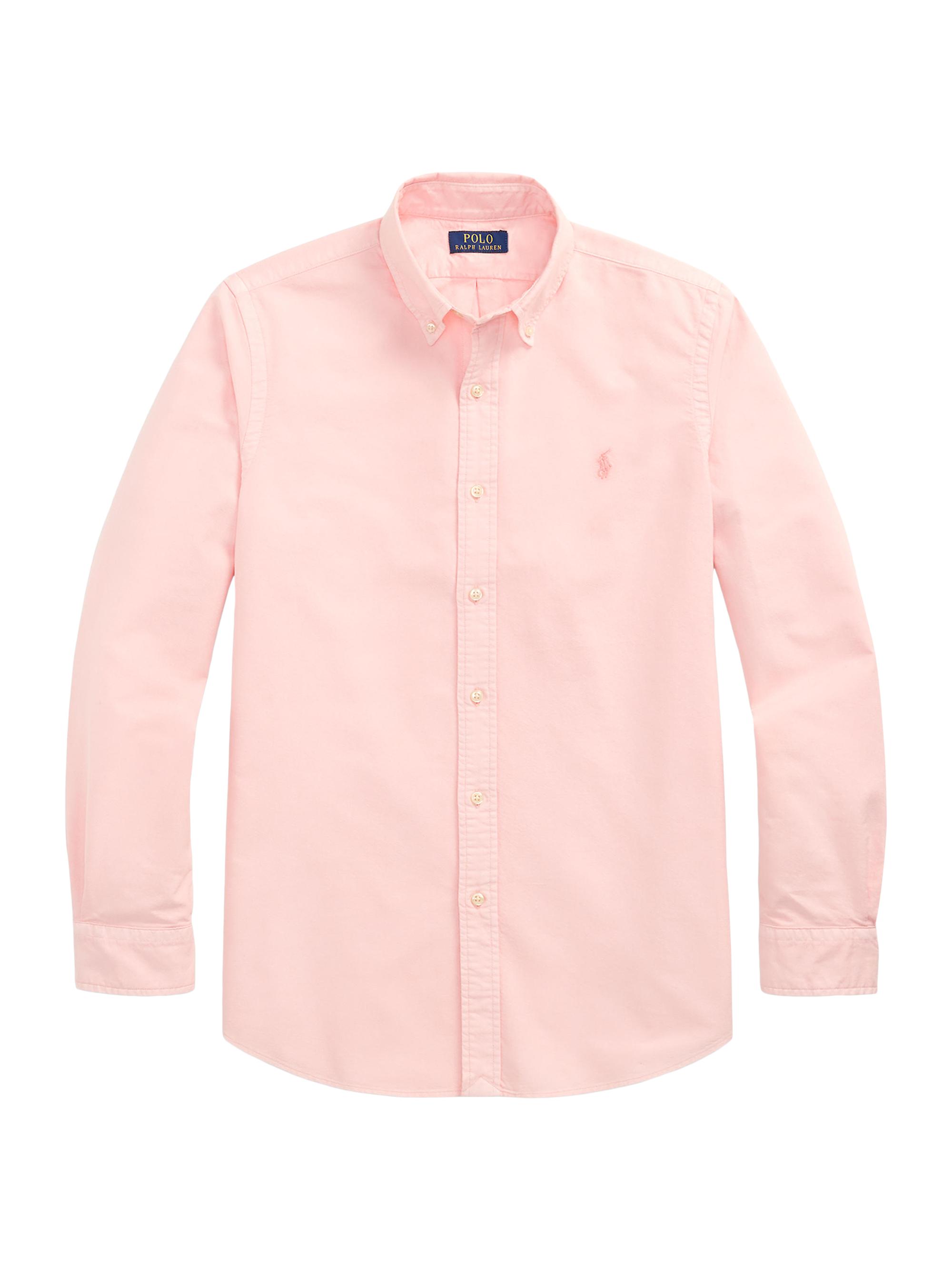 Polo Ralph Lauren Men's Classic-Fit Mineral-Dyed Oxford Shirt - Rose