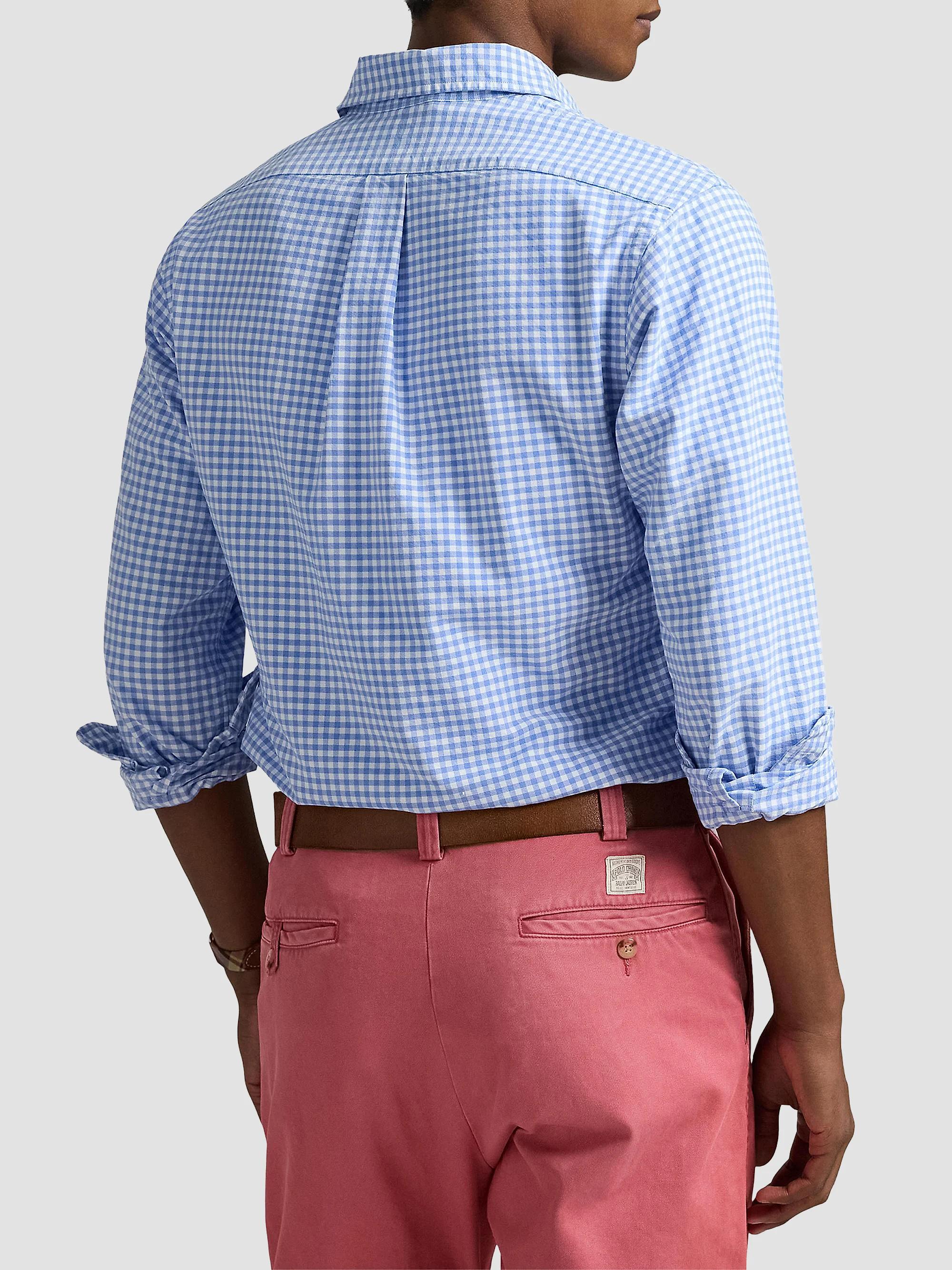 Polo Ralph Lauren Logo-Embroidered Gingham Cotton Oxford Shirt