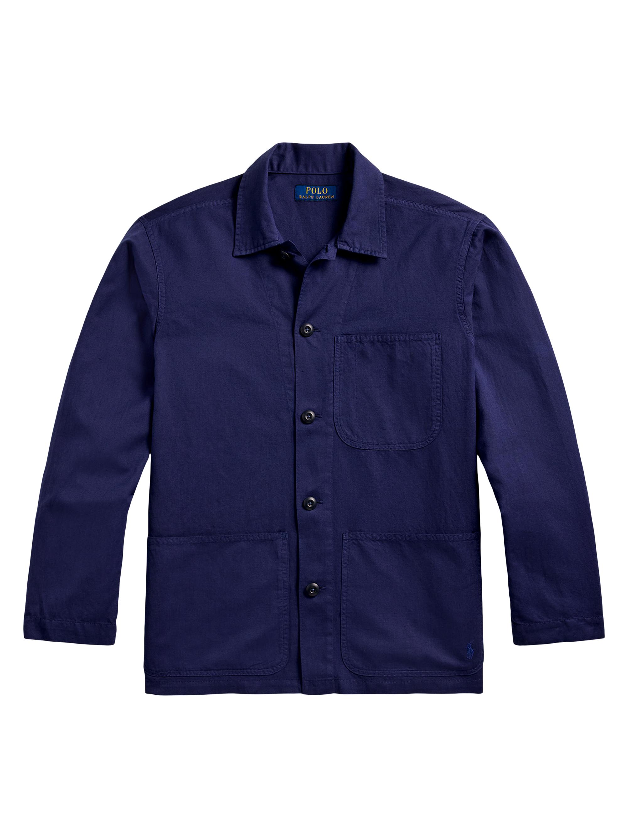 Polo Ralph Lauren Linen Notch Collar Button-Front Overshirt | Saks