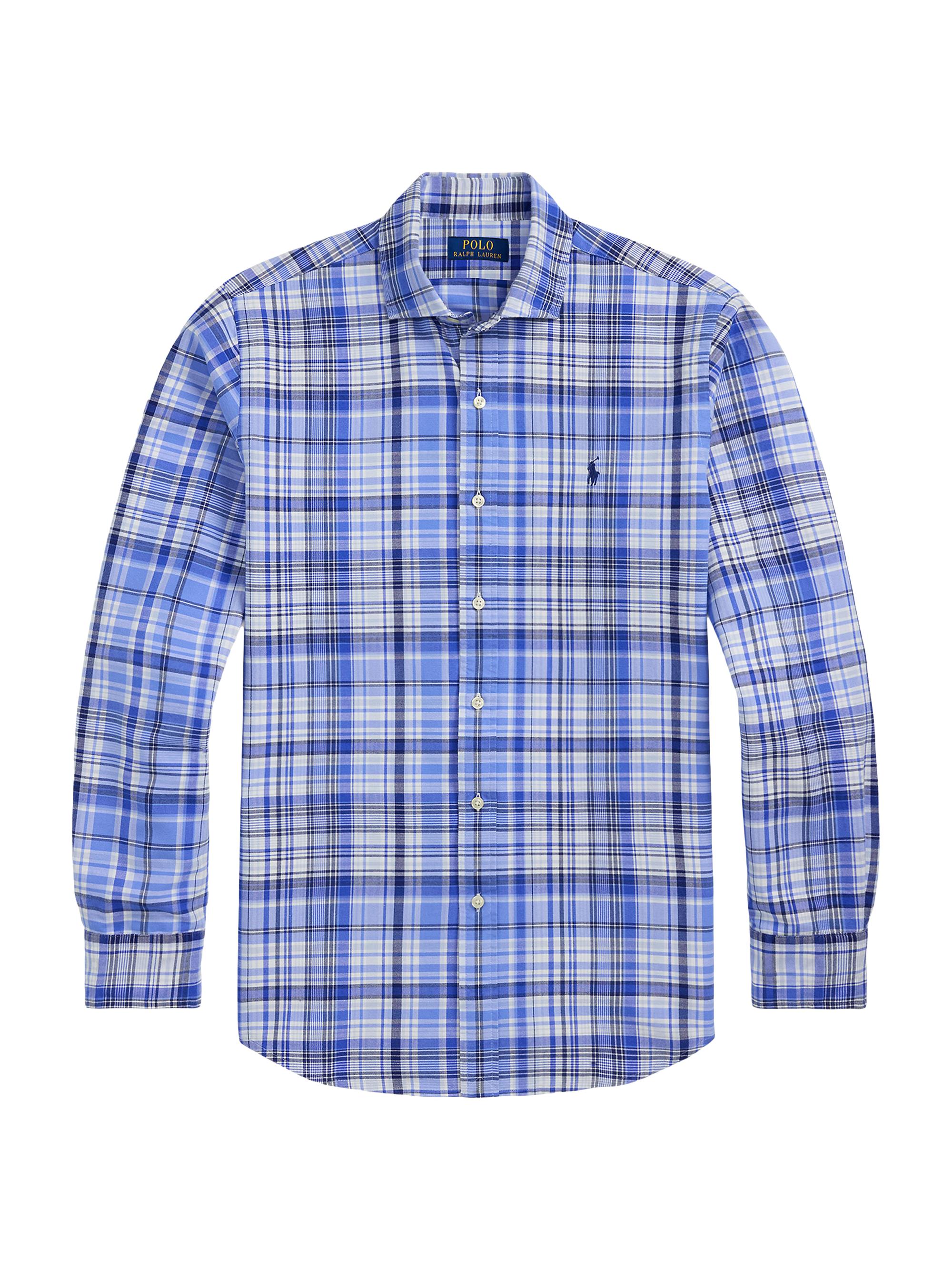 (取寄) ラルフローレン メンズ クラシック フィット プレイド オックスフォード シャツ Polo Ralph Lauren men Classic Fit Plaid Oxford Shirt Blue Red Multi Polo Ralph Lauren Classic-Fit Plaid Oxford Shirt | Saks Fifth Avenue