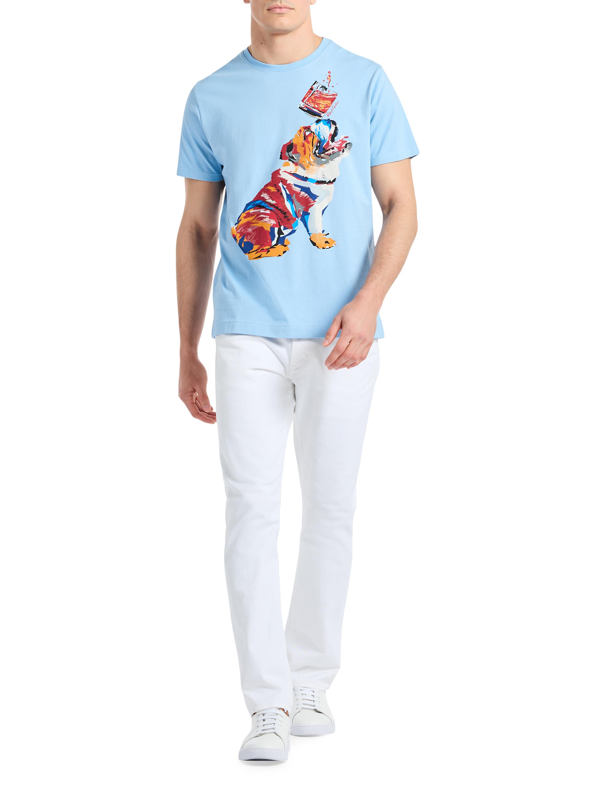 Robert Graham Whiskey Dog Graphic Cotton T-Shirt Saks Fifth Avenue
