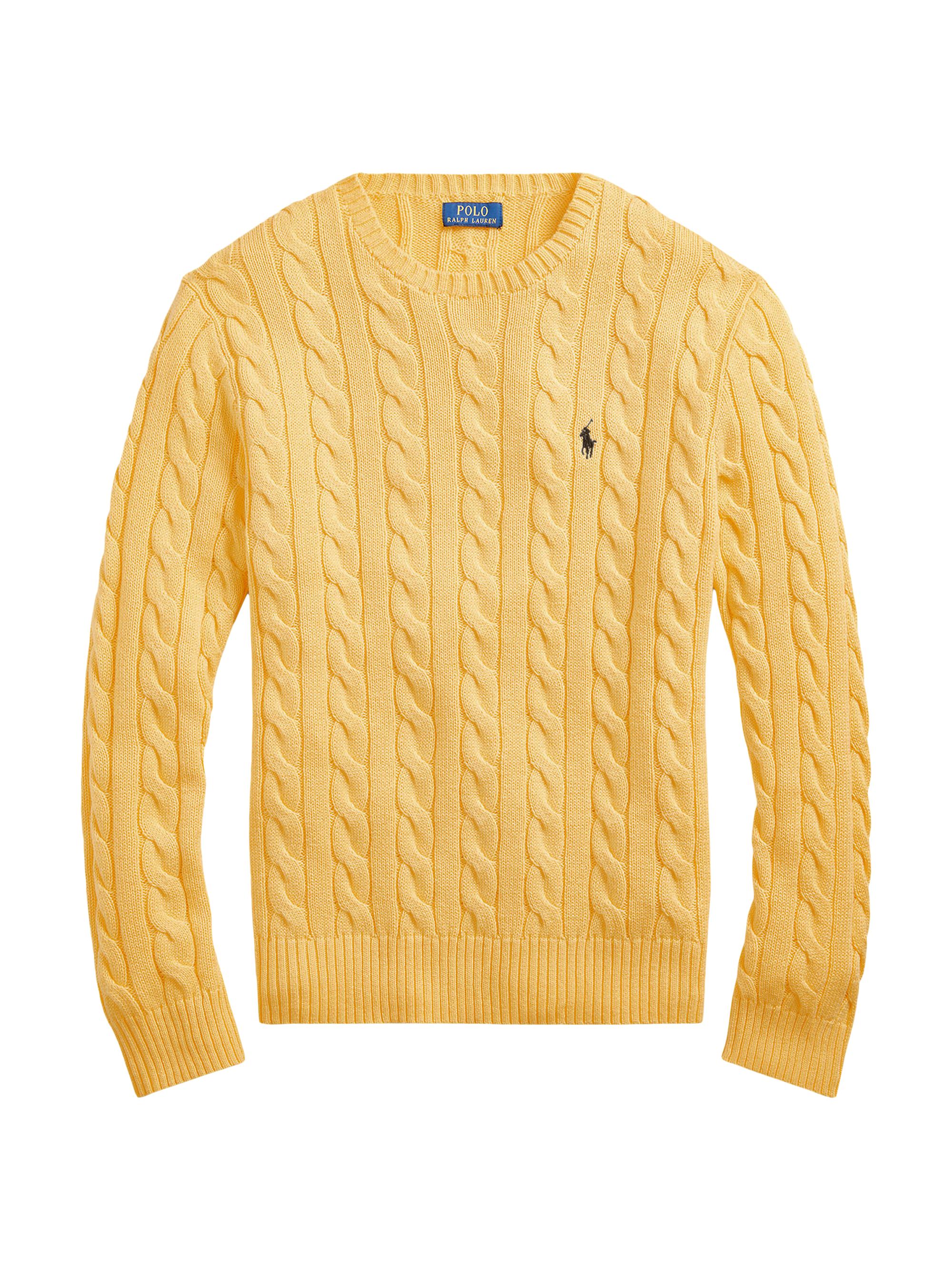 Polo Ralph Lauren Men's Cable-Knit Cotton Sweater - Fall Yellow