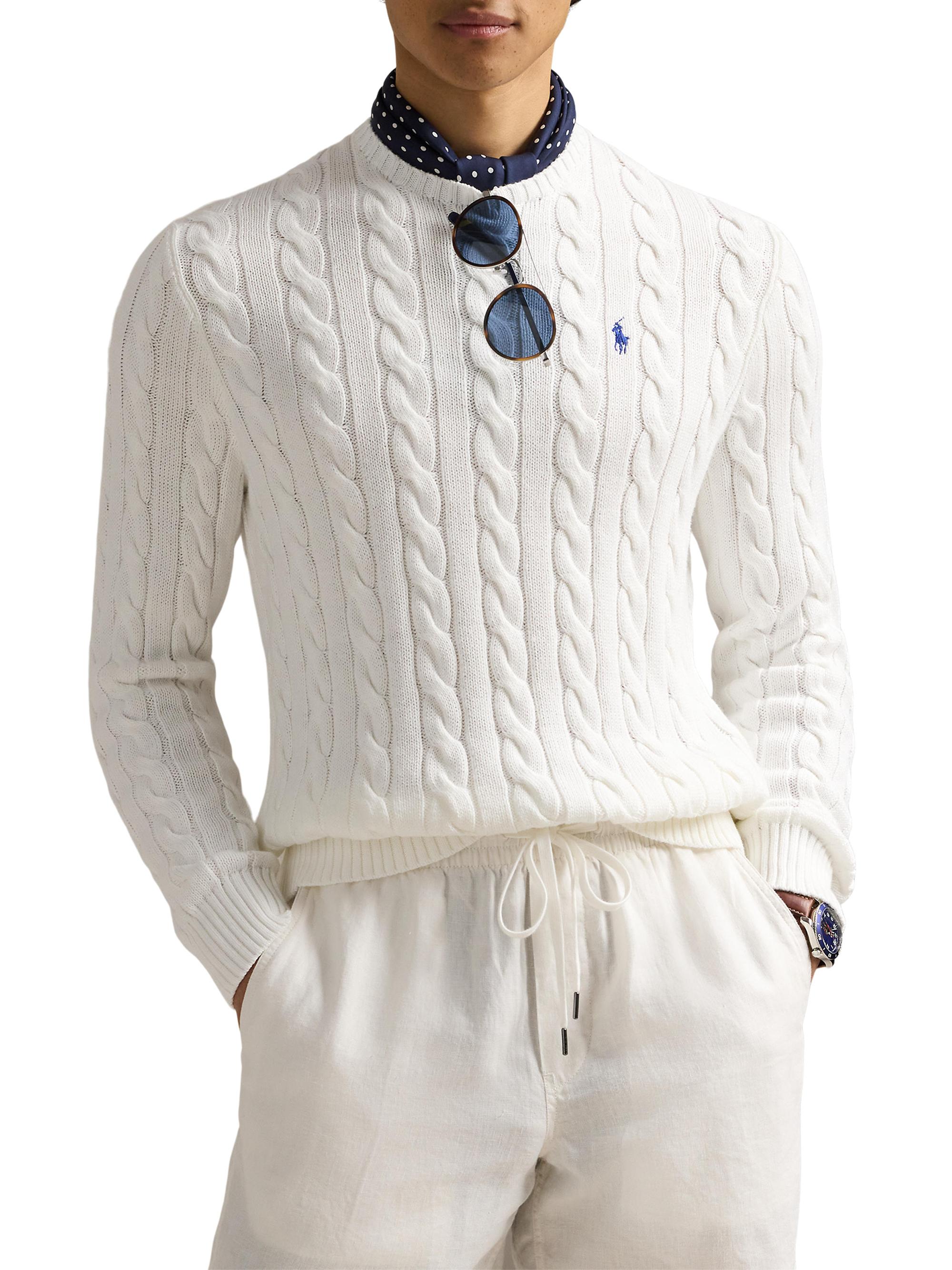 Polo Ralph Lauren Cable-Knit Cotton Sweater | Saks Fifth Avenue