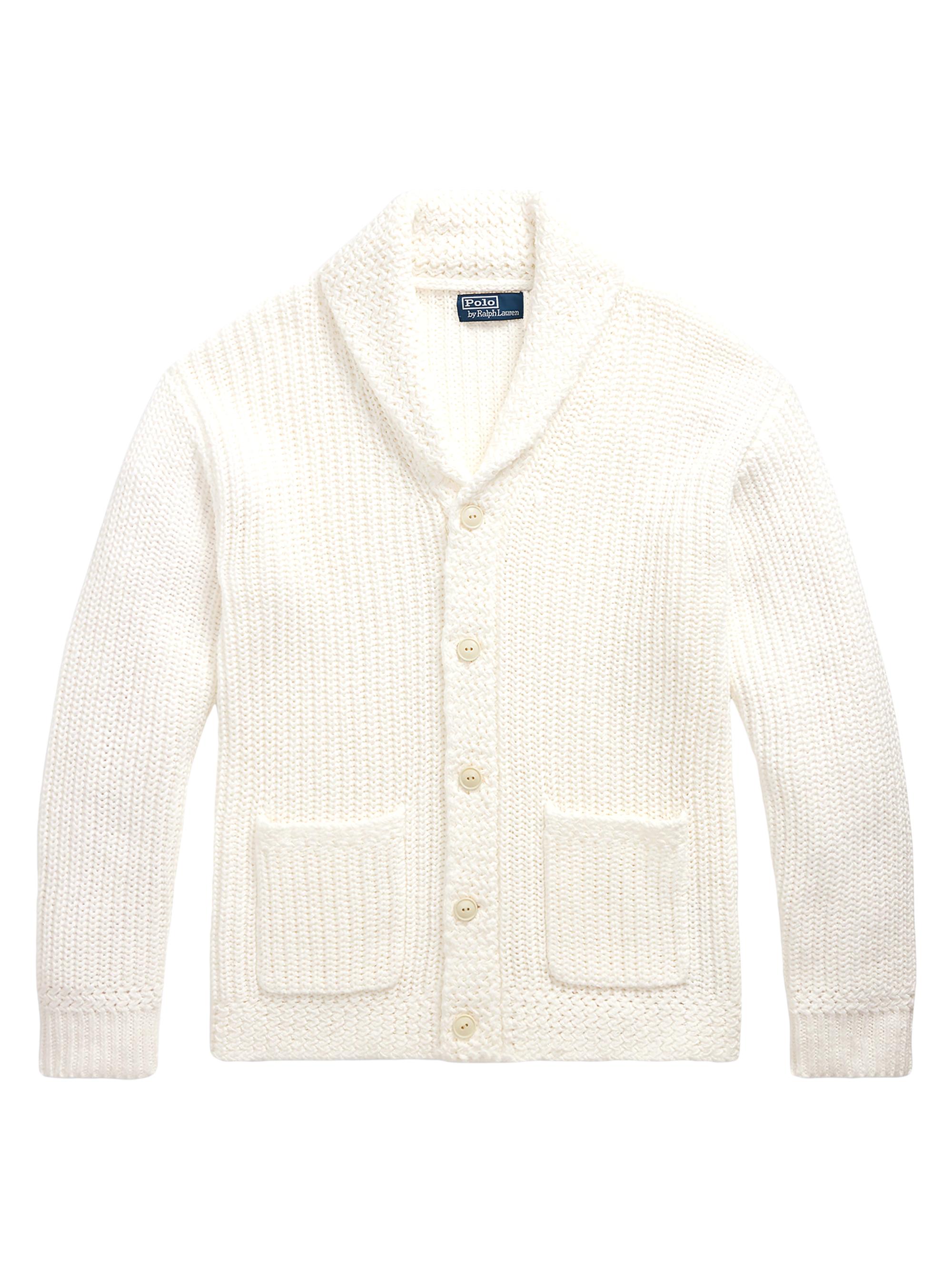 Polo Ralph Lauren Linen-Cotton Shawl-Collar Cardigan | Saks Fifth