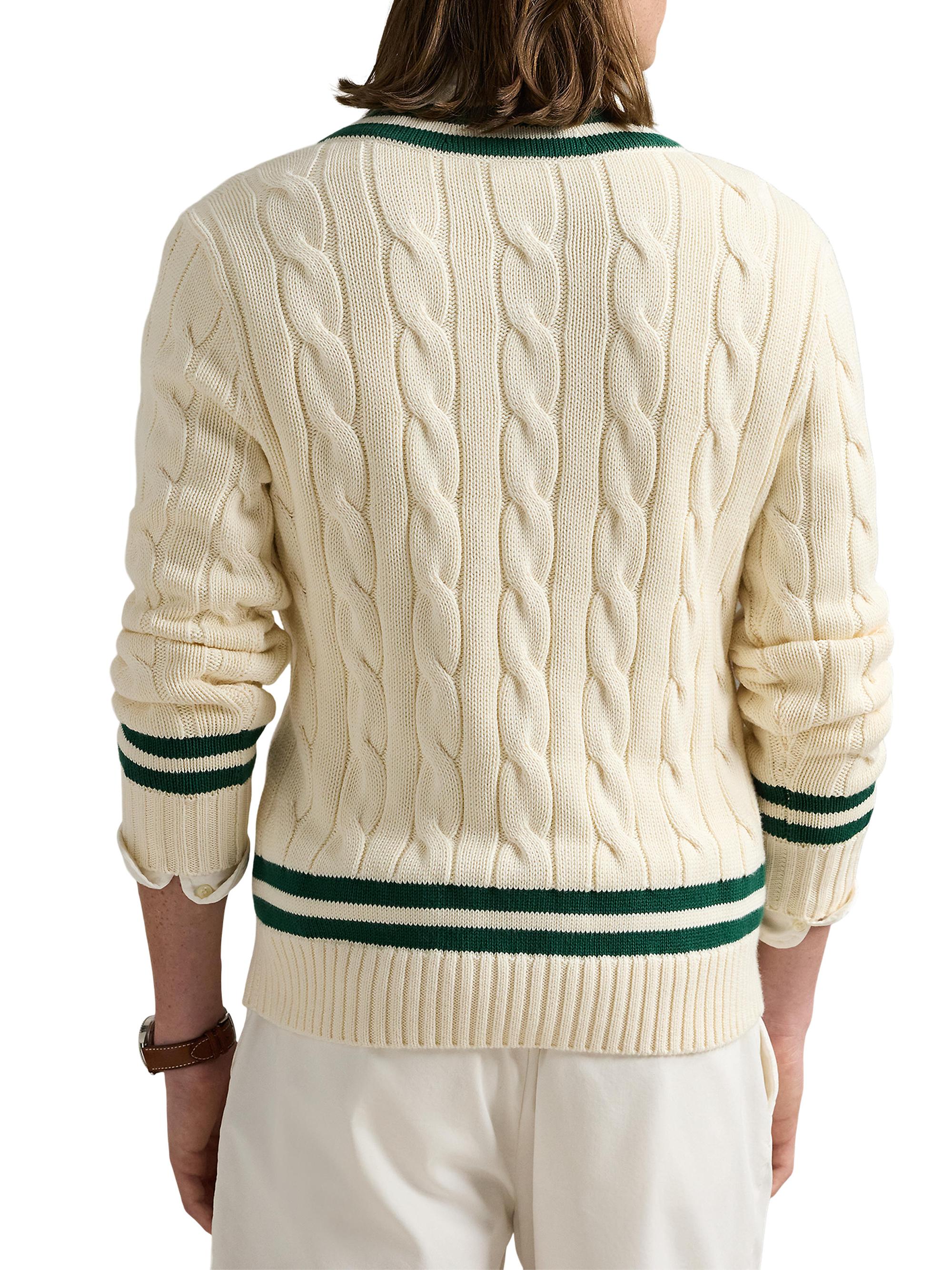 Polo Ralph Lauren Cricket Striped Wool V-Neck Sweater | Saks Fifth
