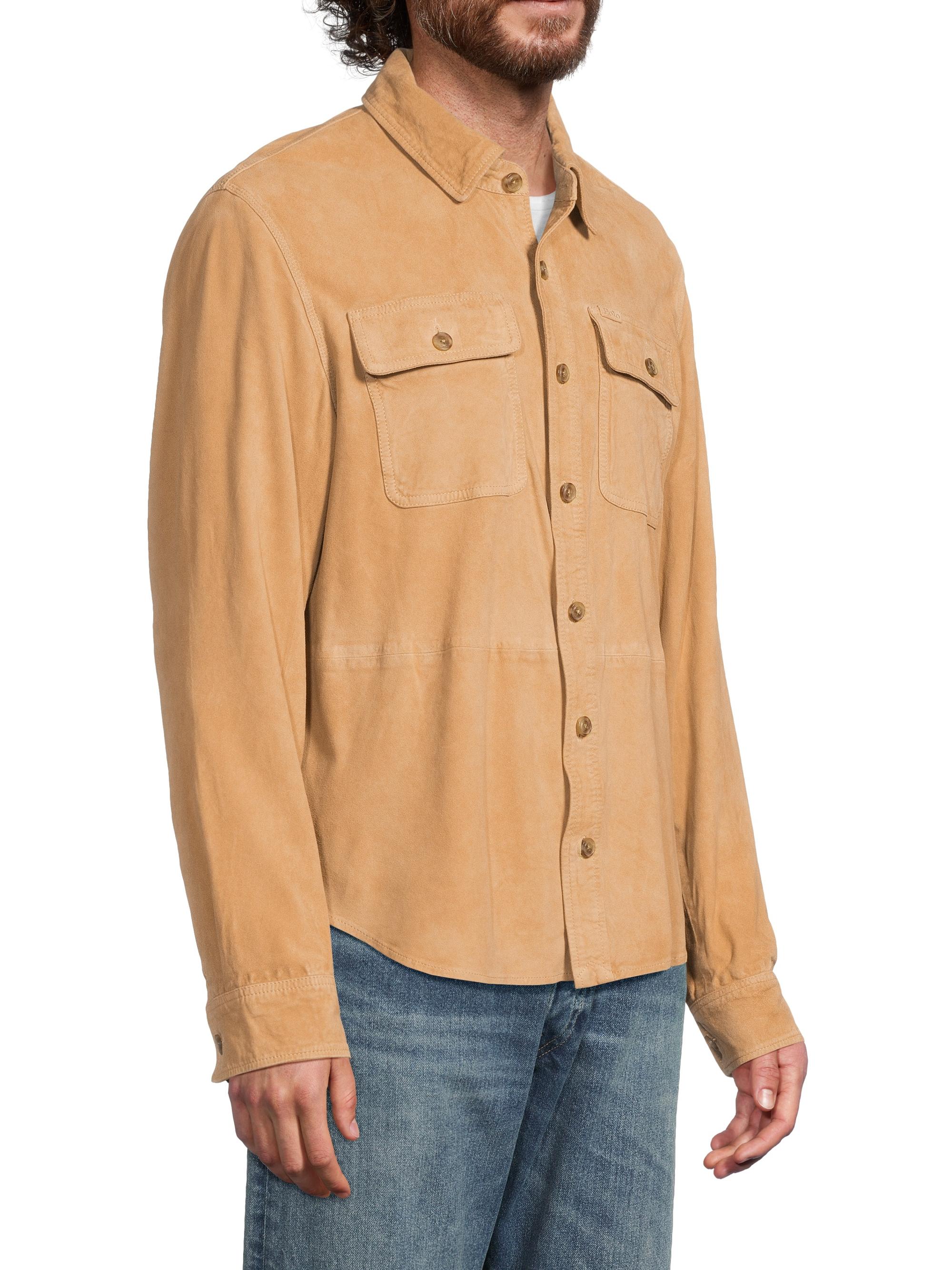 Polo Ralph Lauren Suede Shirt Jacket | Saks Fifth Avenue
