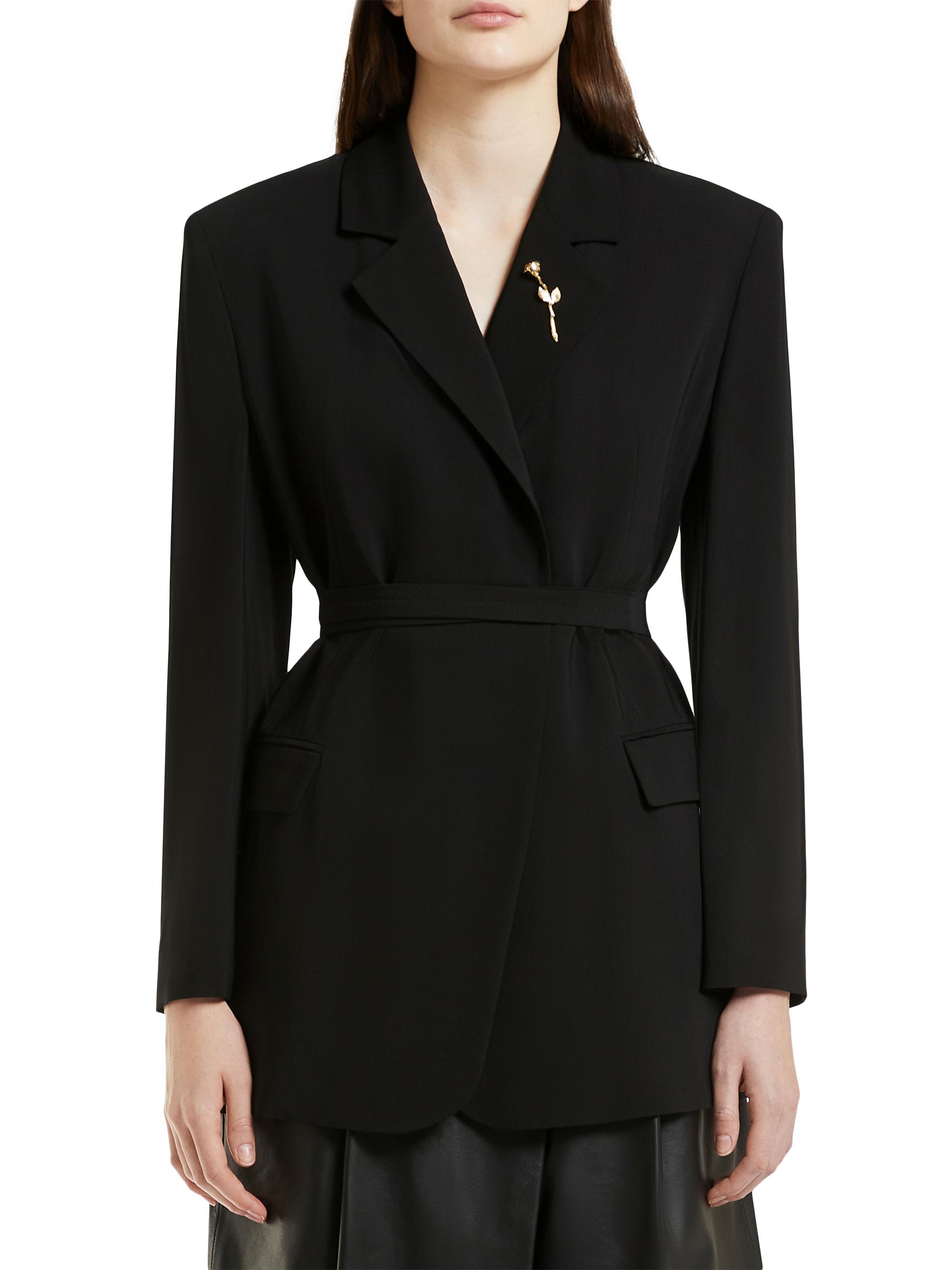 Marella Women's Emrata x  Cutout Longline Blazer - Black