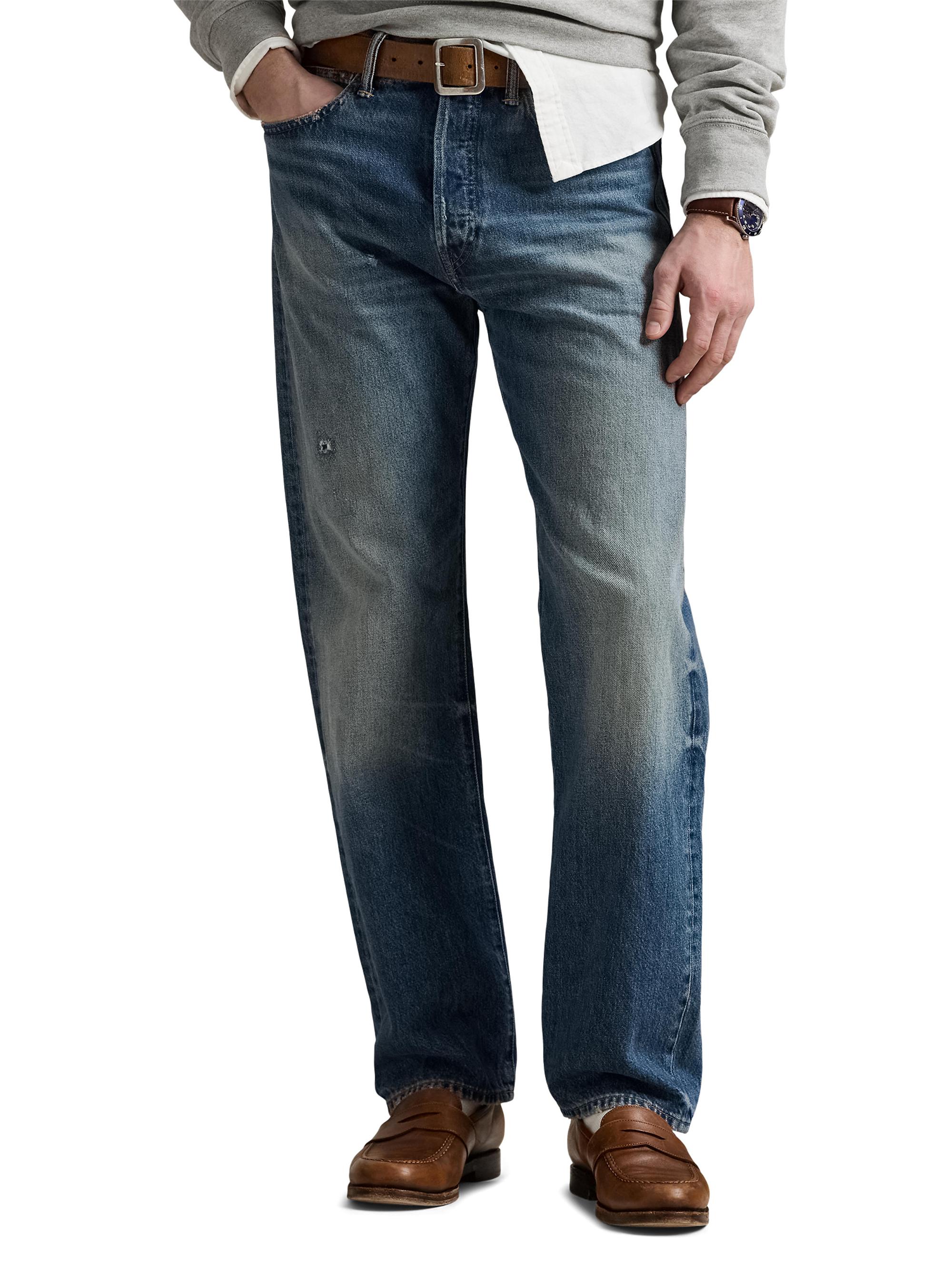 Polo Ralph Lauren Heritage Distressed Straight Jeans | Saks Fifth