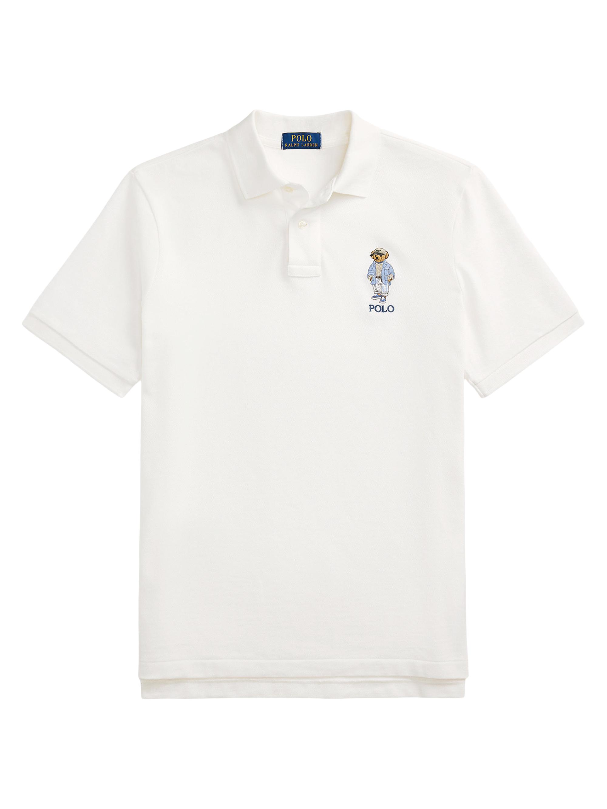 Polo Ralph Lauren Men's Classic-Fit Polo Bear Mesh Polo Shirt - Nevis Studio Sea Bear