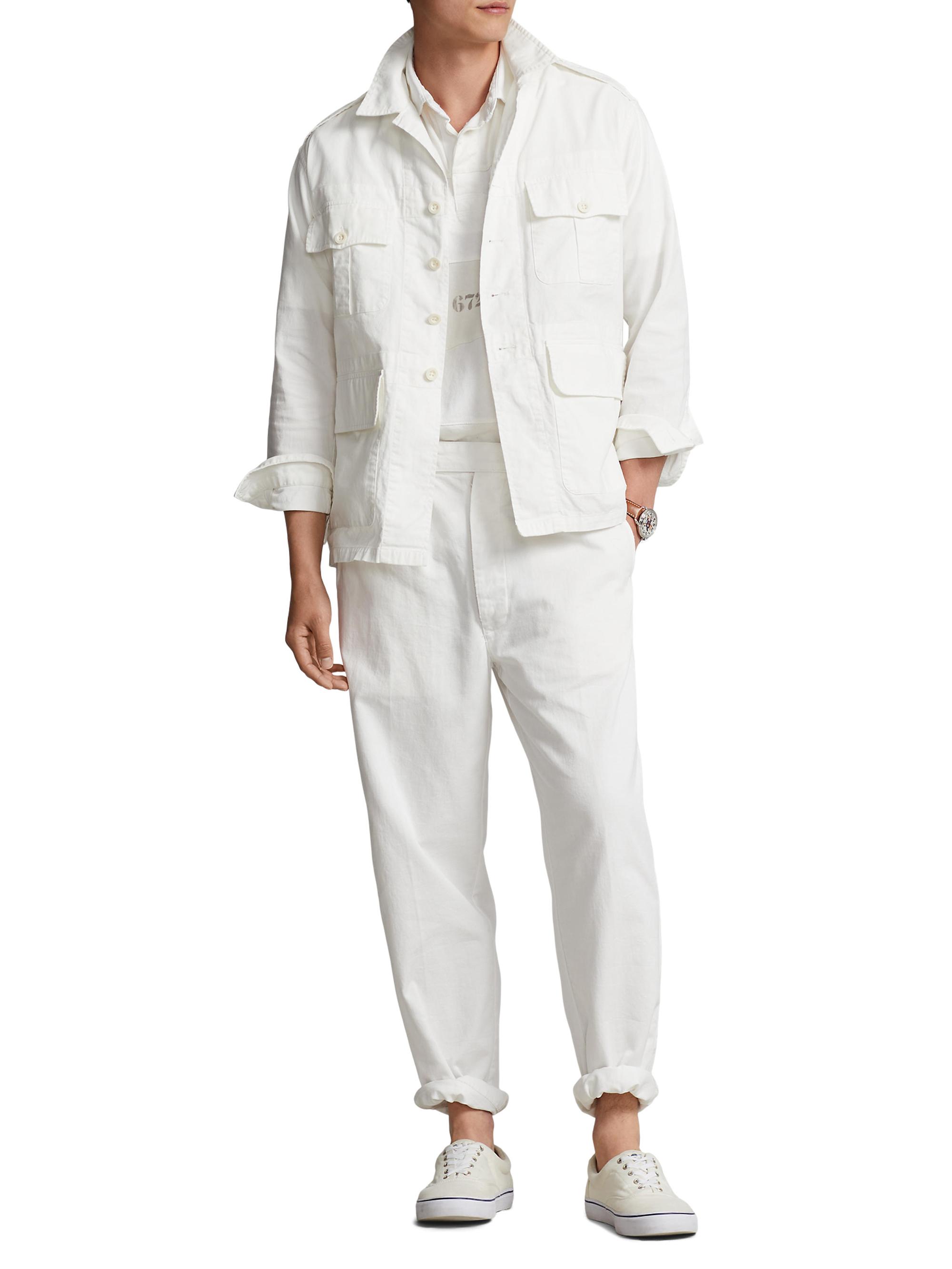 Polo Ralph Lauren Relaxed-Fit Pleated Twill Pants | Saks Fifth Avenue