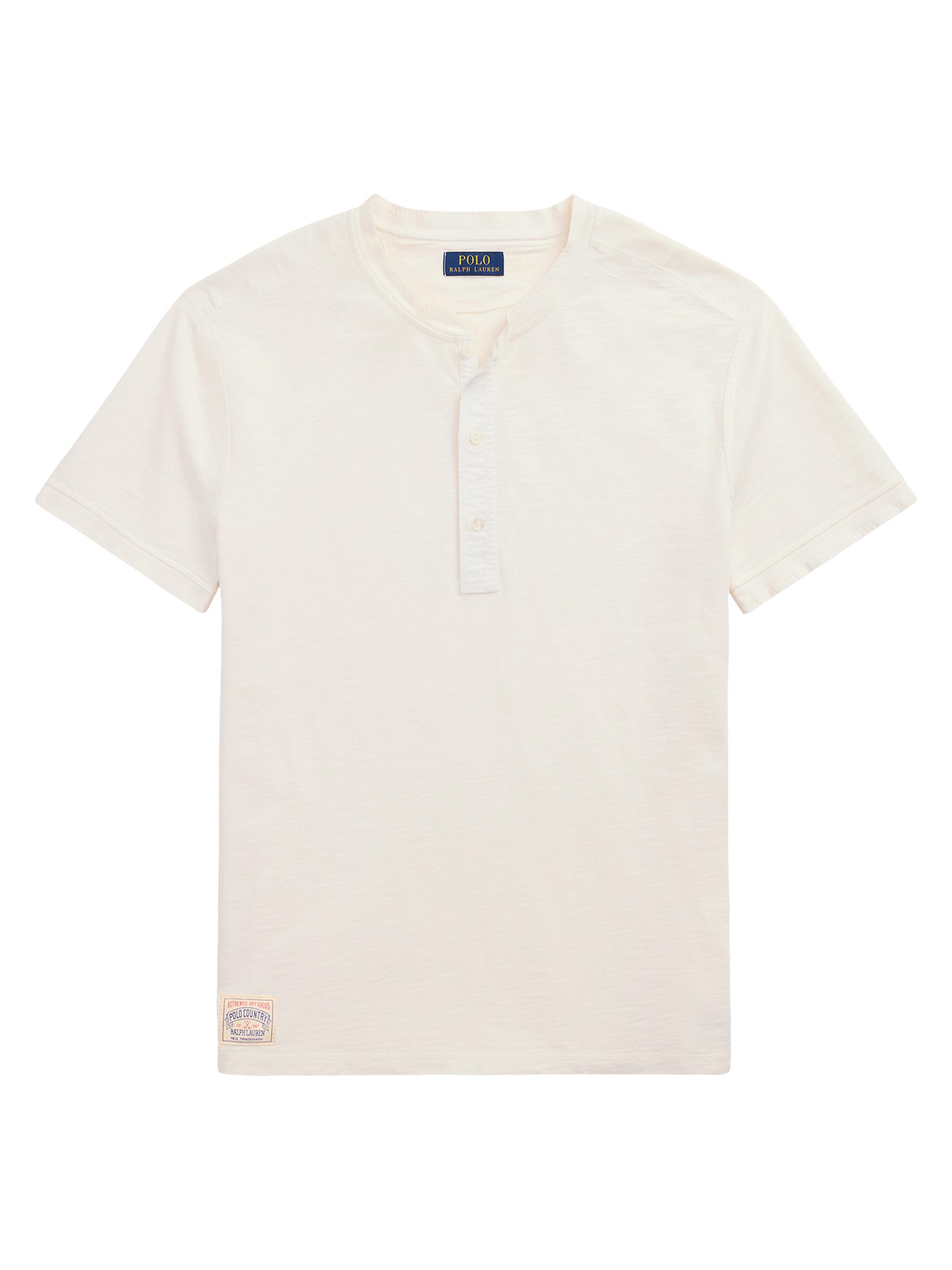 Polo Ralph Lauren Men's Terry Short-Sleeve Henley Shirt - Estate Cream