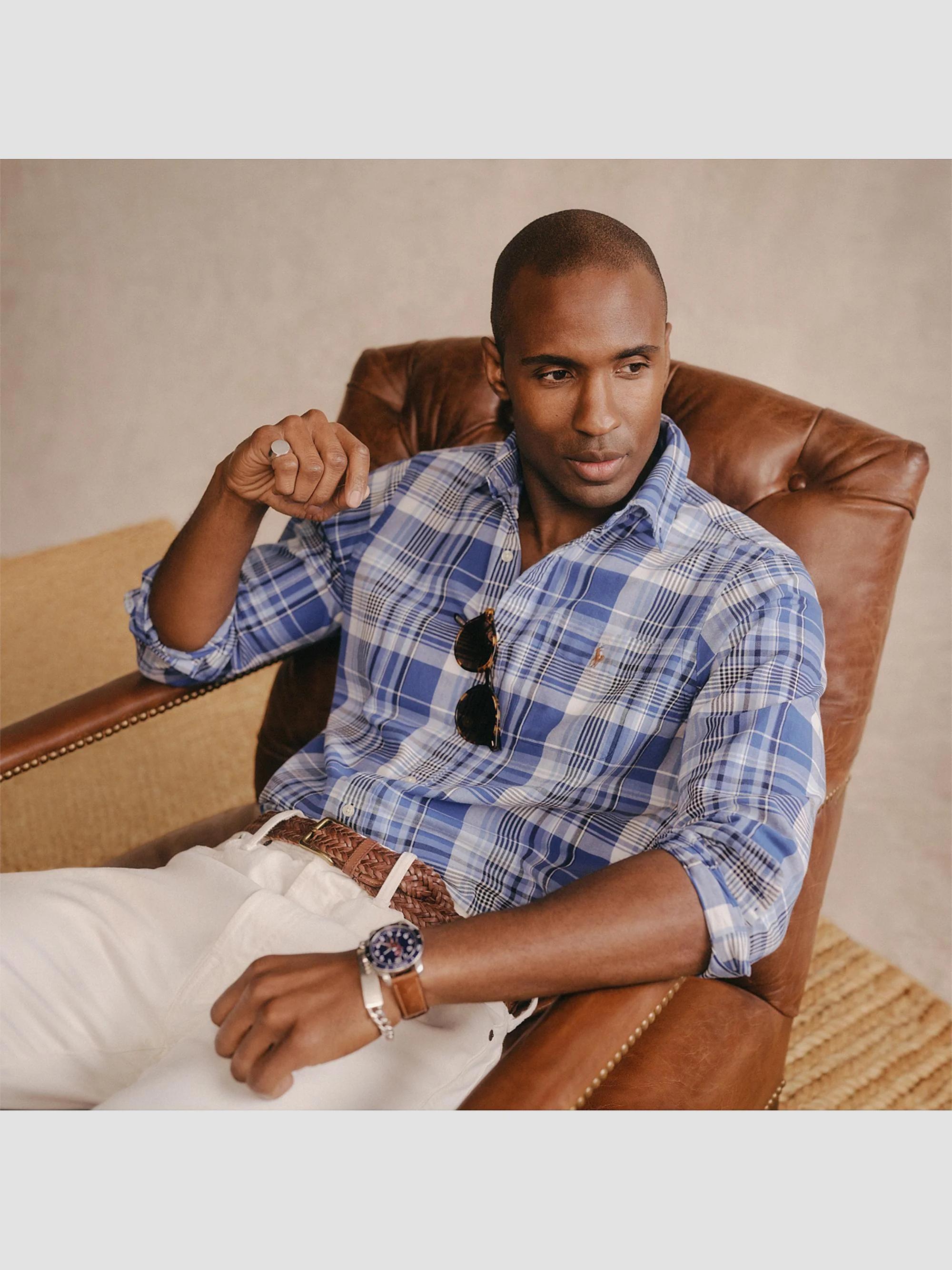 Polo Ralph Lauren Classic-Fit Plaid Linen Shirt | Saks Fifth Avenue