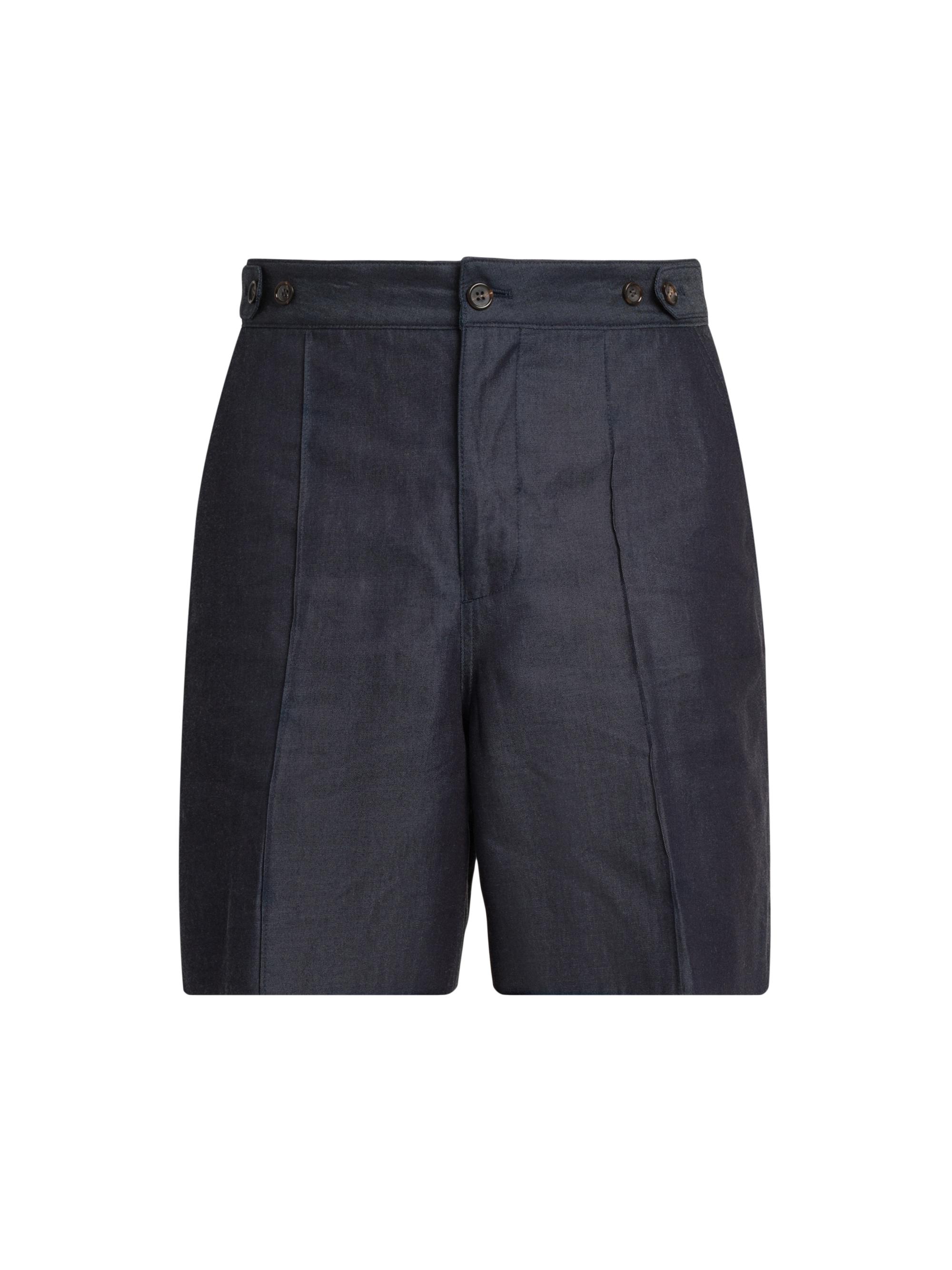 McQueen Men's Seam-Front Denim Shorts - Indigo