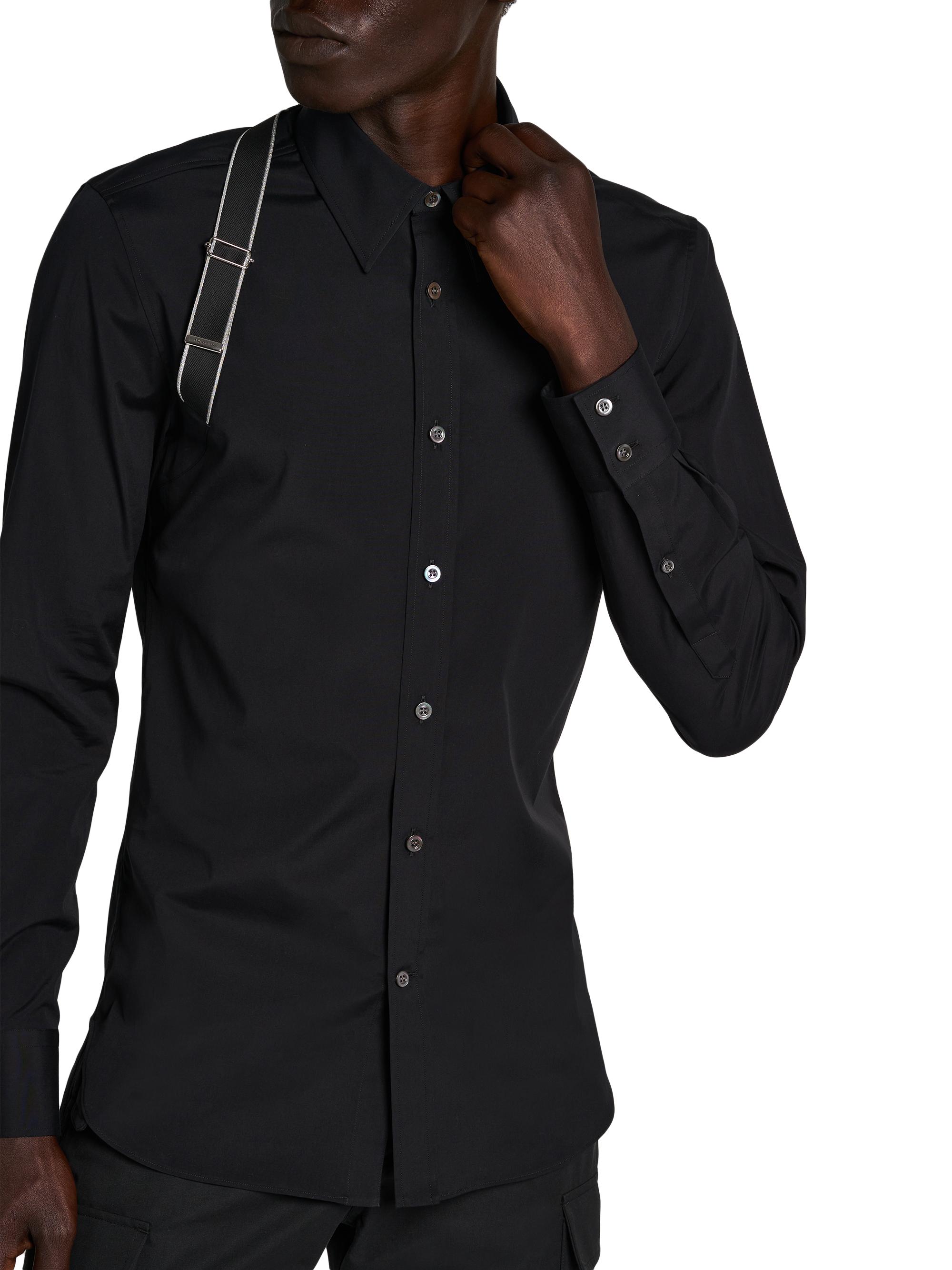 McQueen Logo Stretch Cotton Tape Harness Shirt | Saks Fifth Avenue