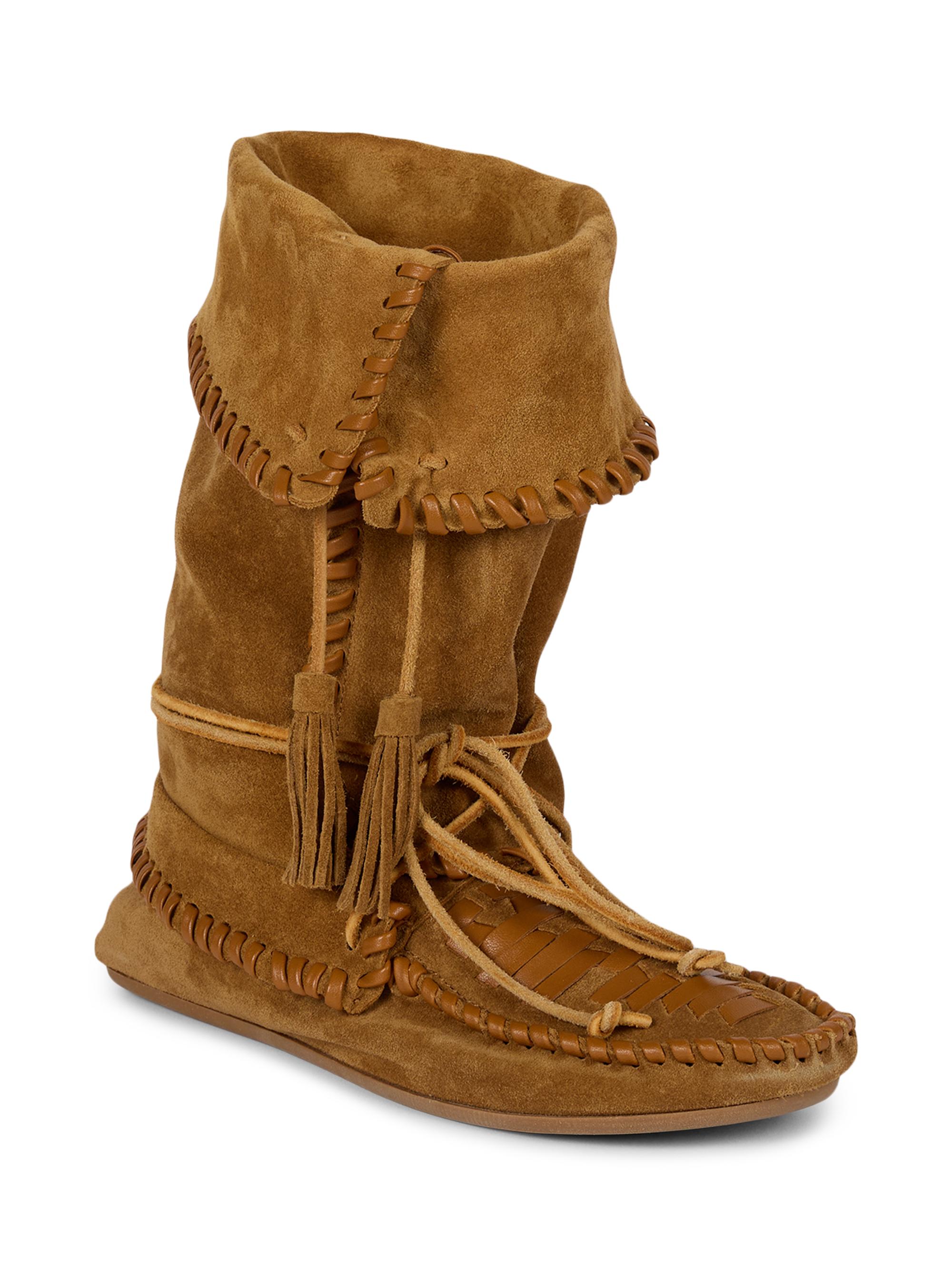 Isabel Marant Winki Suede Moccasin Boots | Saks Fifth Avenue