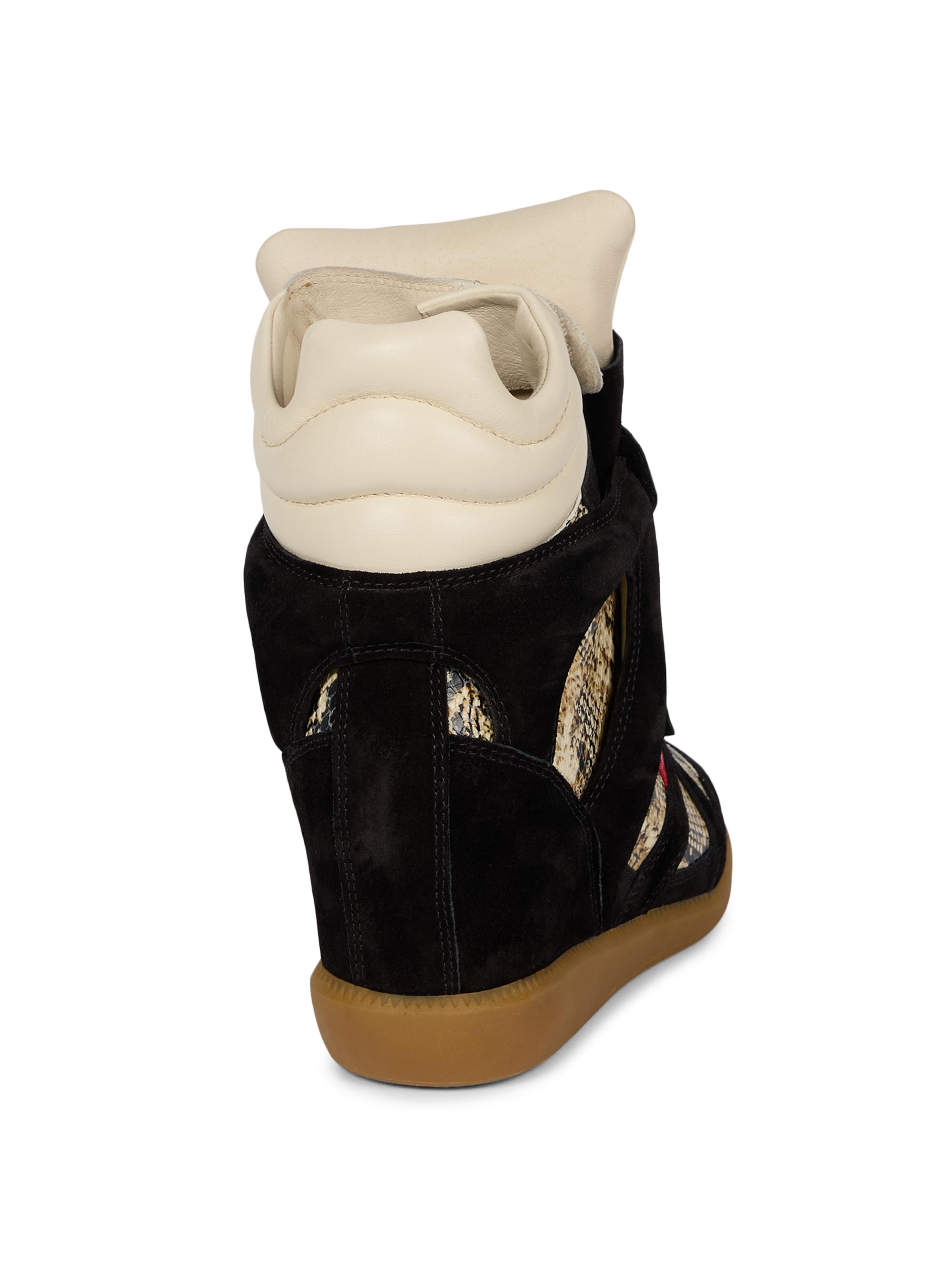 Isabel Marant Python Bekett Wedge Sneakers | Saks Fifth Avenue