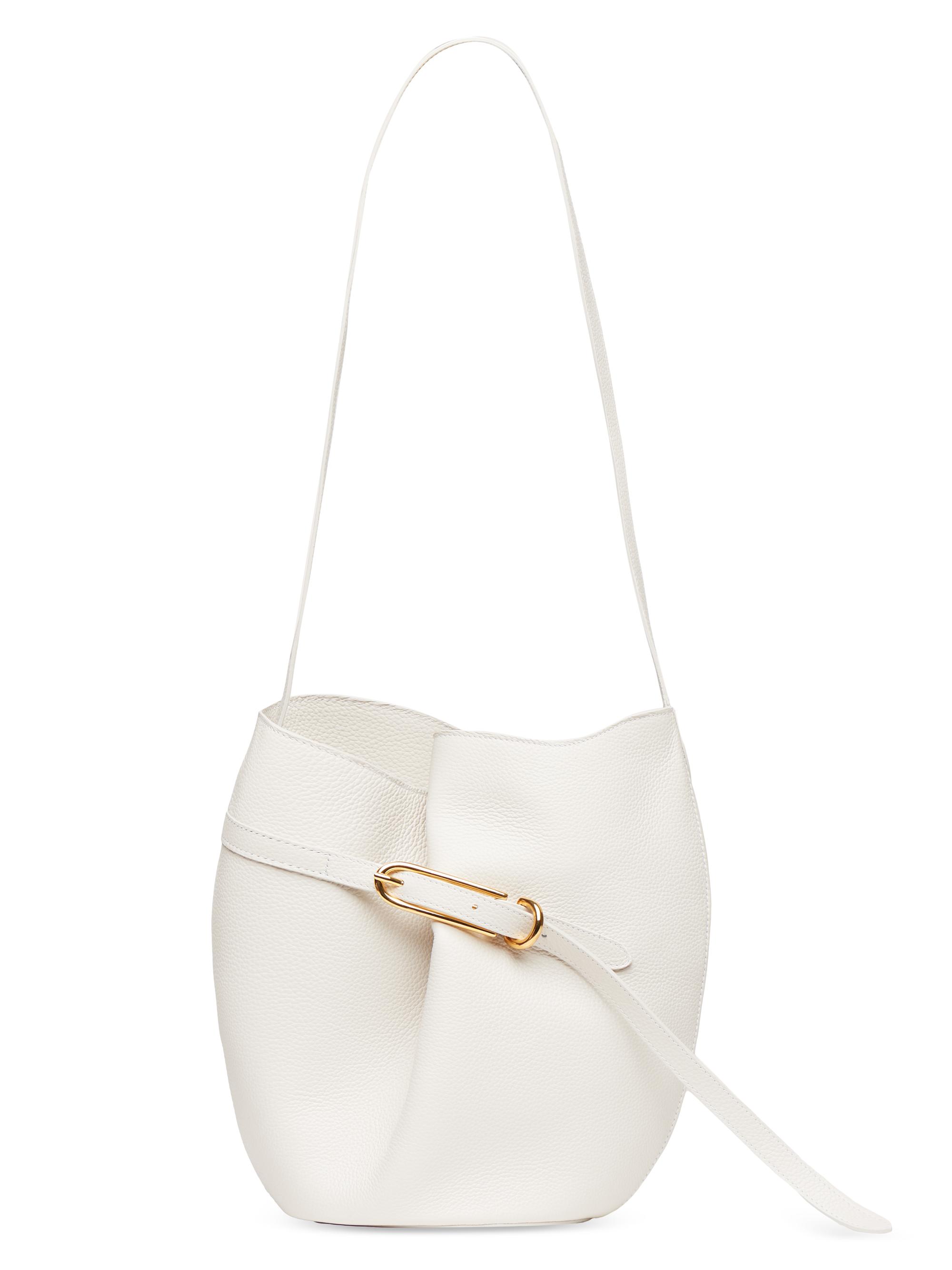 Liffner Women's Leather  Bucket Bag - Cream