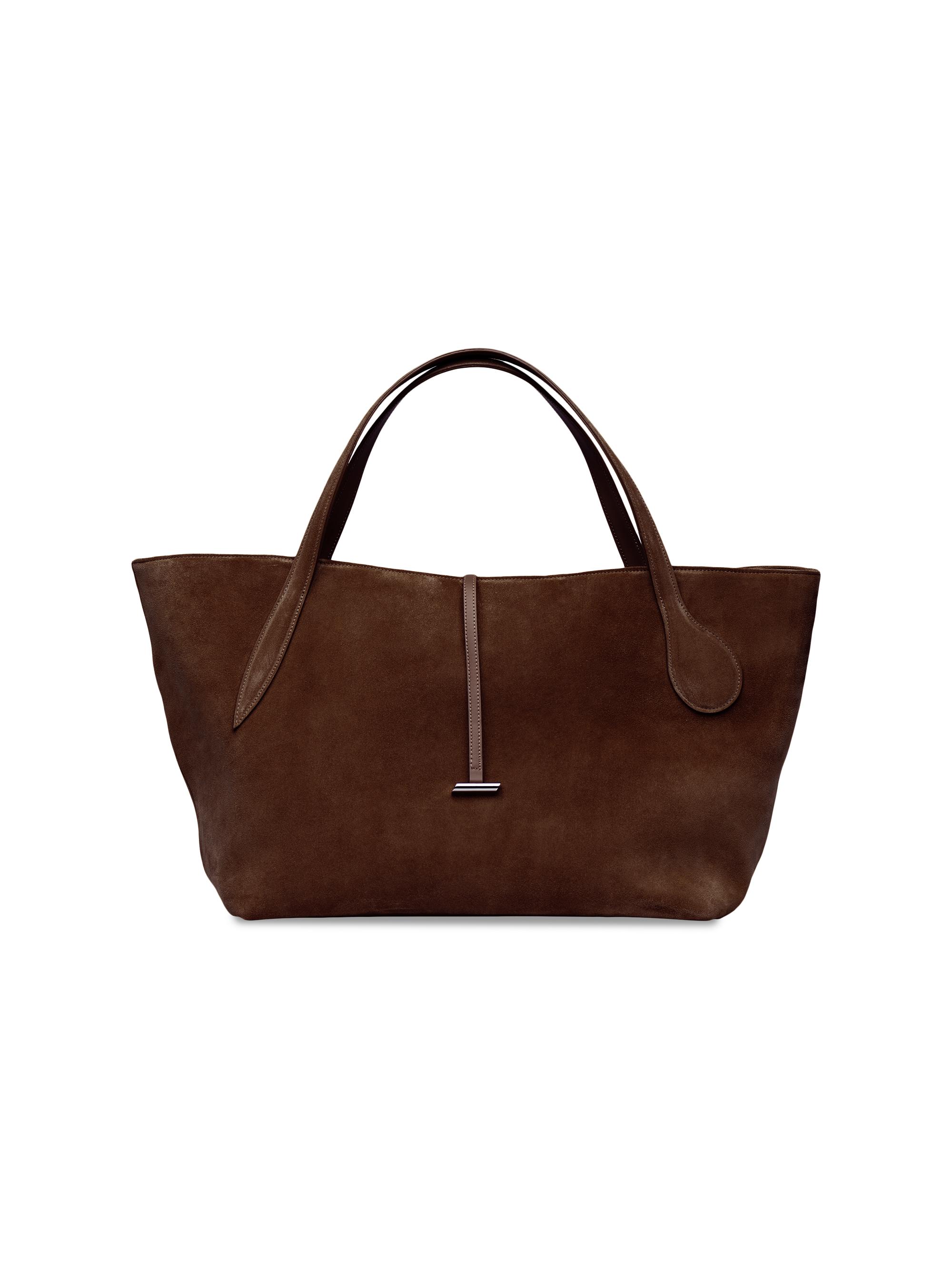 Liffner Women's Penne Suede Tote Bag - Dark Brown