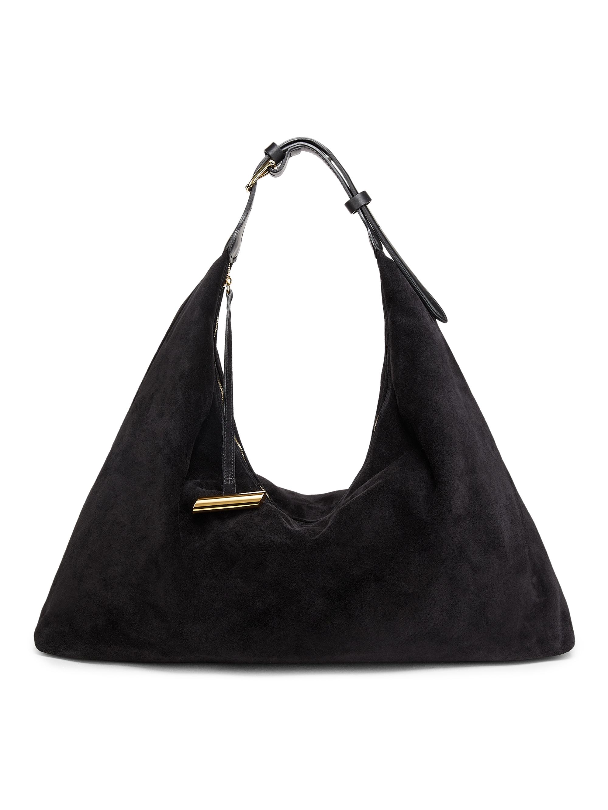 Liffner Women's Pillow Suede Hobo Bag - Black