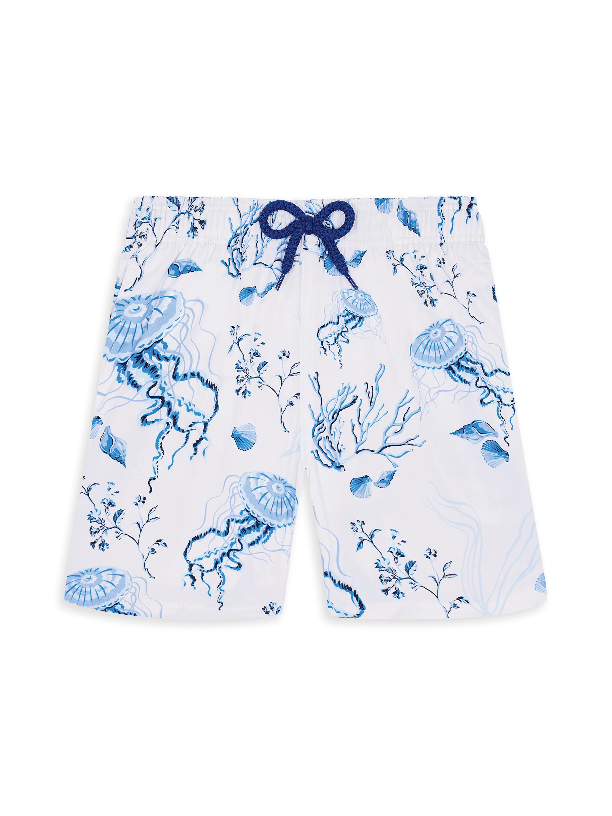 Vilebrequin Baby Boy's, Little Boy's & Boy's Jirise Medusa & Shells Stretch Swim Shorts - Blue White