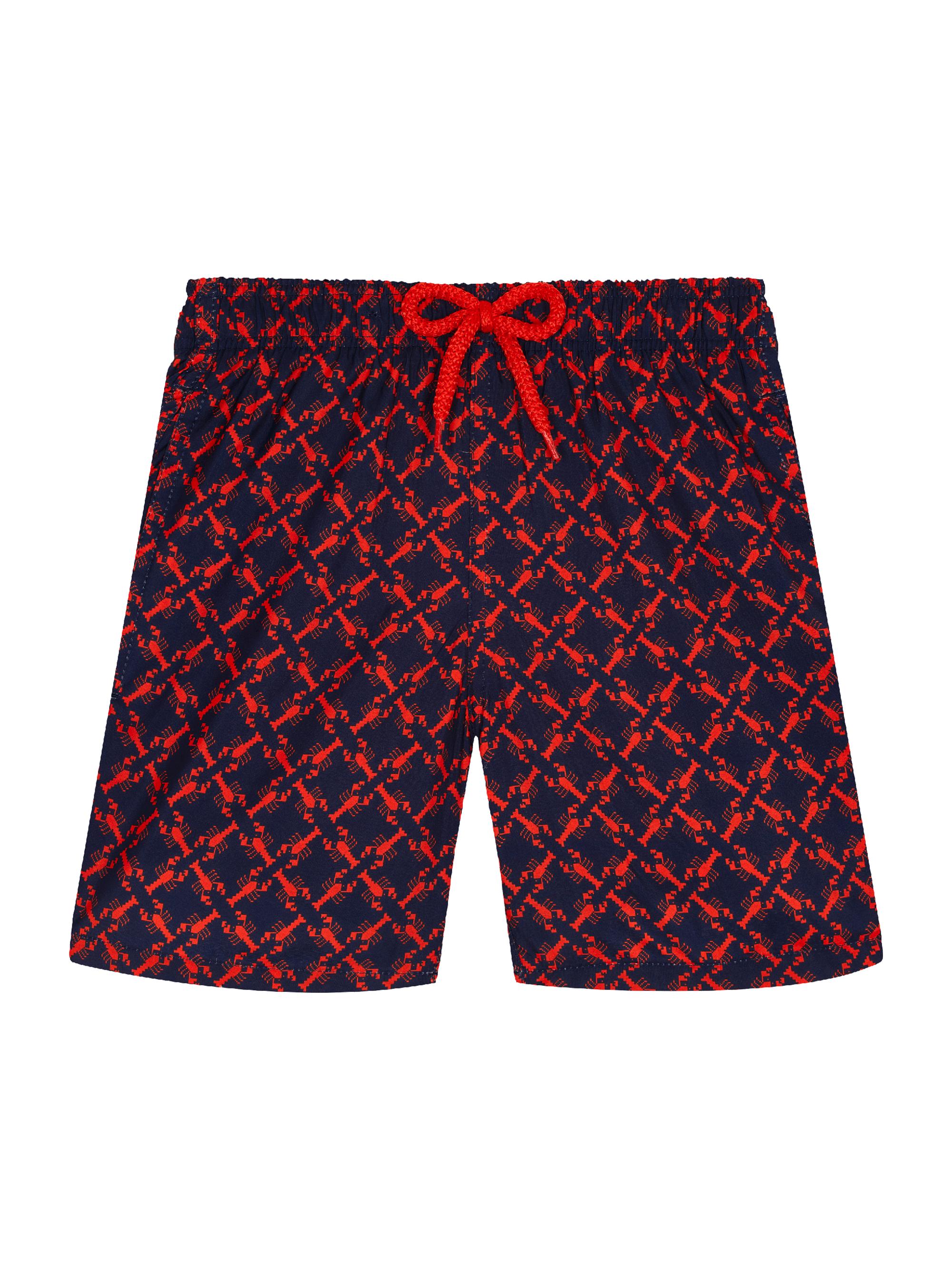 Vilebrequin Baby Boy's, Little Boy's & Boy's Homard Pixel Light Swim Shorts - Dark Red
