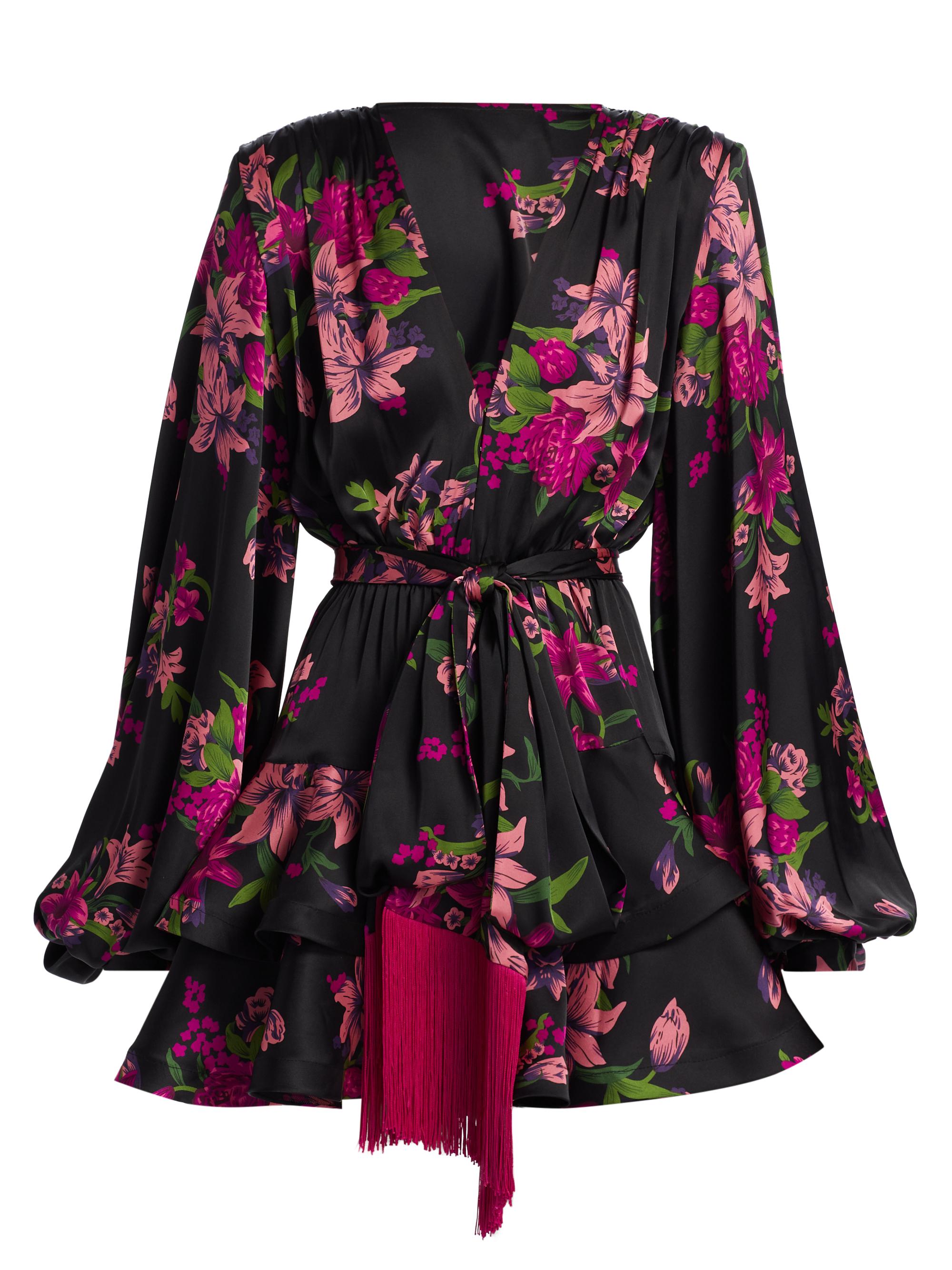 Bronx and Banco Women's Bedouin Lily Minidress - Pink Black Multi